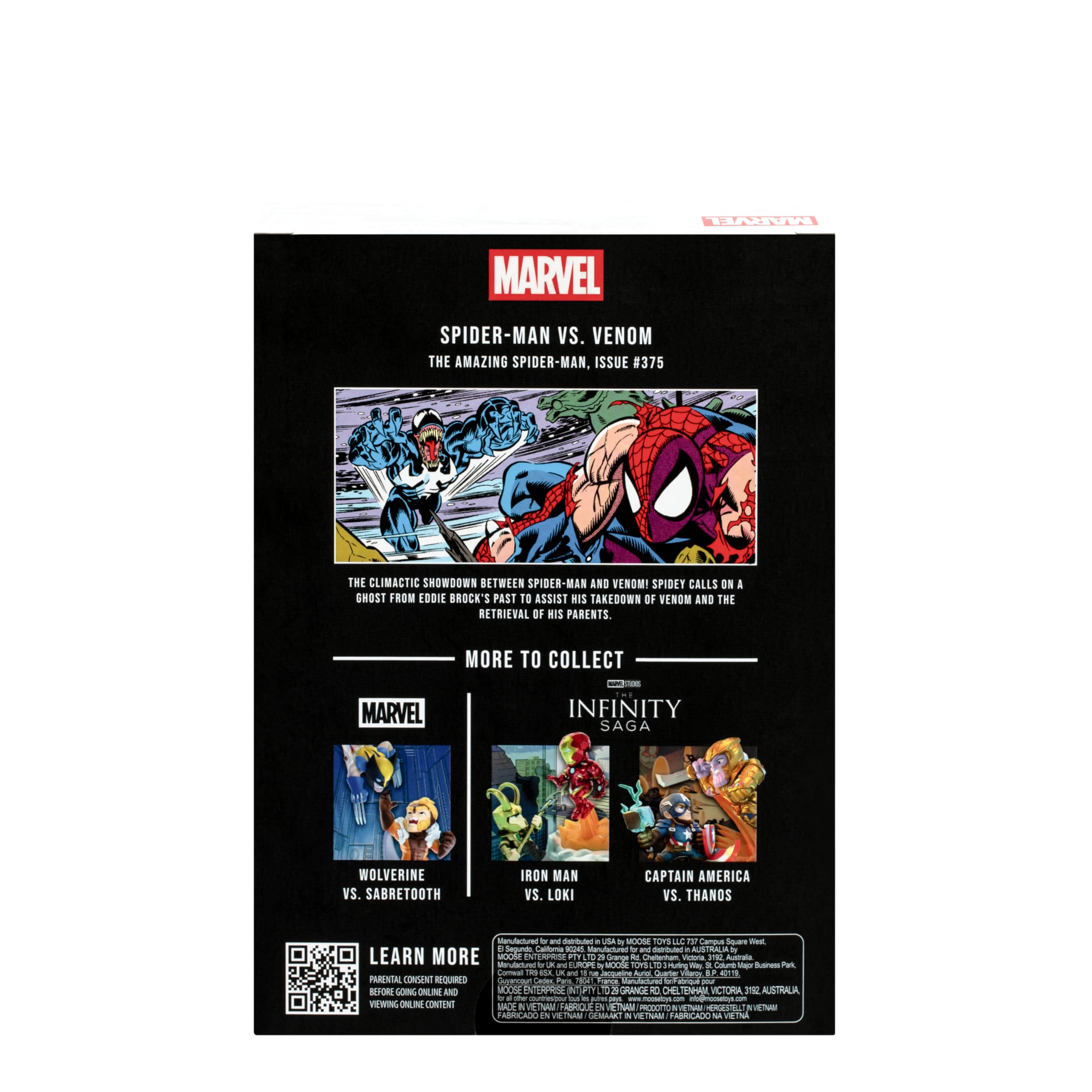 FANDROP MV02 Spider-Man VS. Venom - Displayable Diorama with Collectible Artifacts & Scene Marker, 4 Marvel Figures to Collect