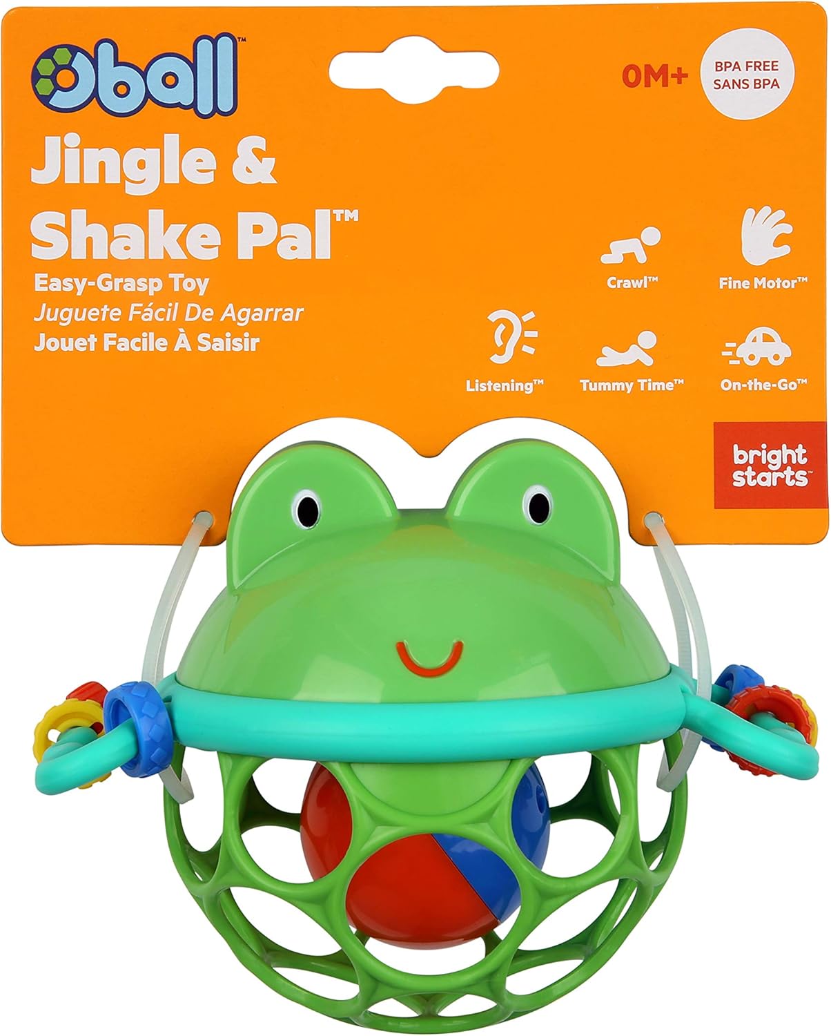 Oball Jingle & Shake Pal Frog Rattle Toy for Babies 4
