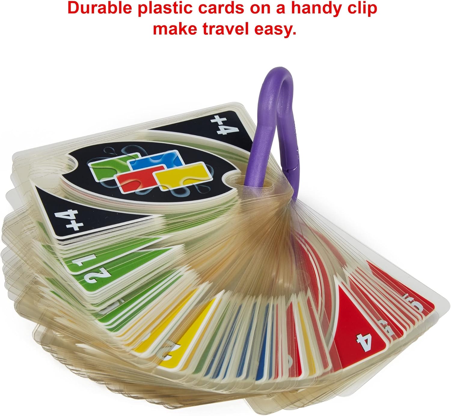 Mattel Games UNO H2O To Go Card Game with 108 Waterproof Plastic Cards 4