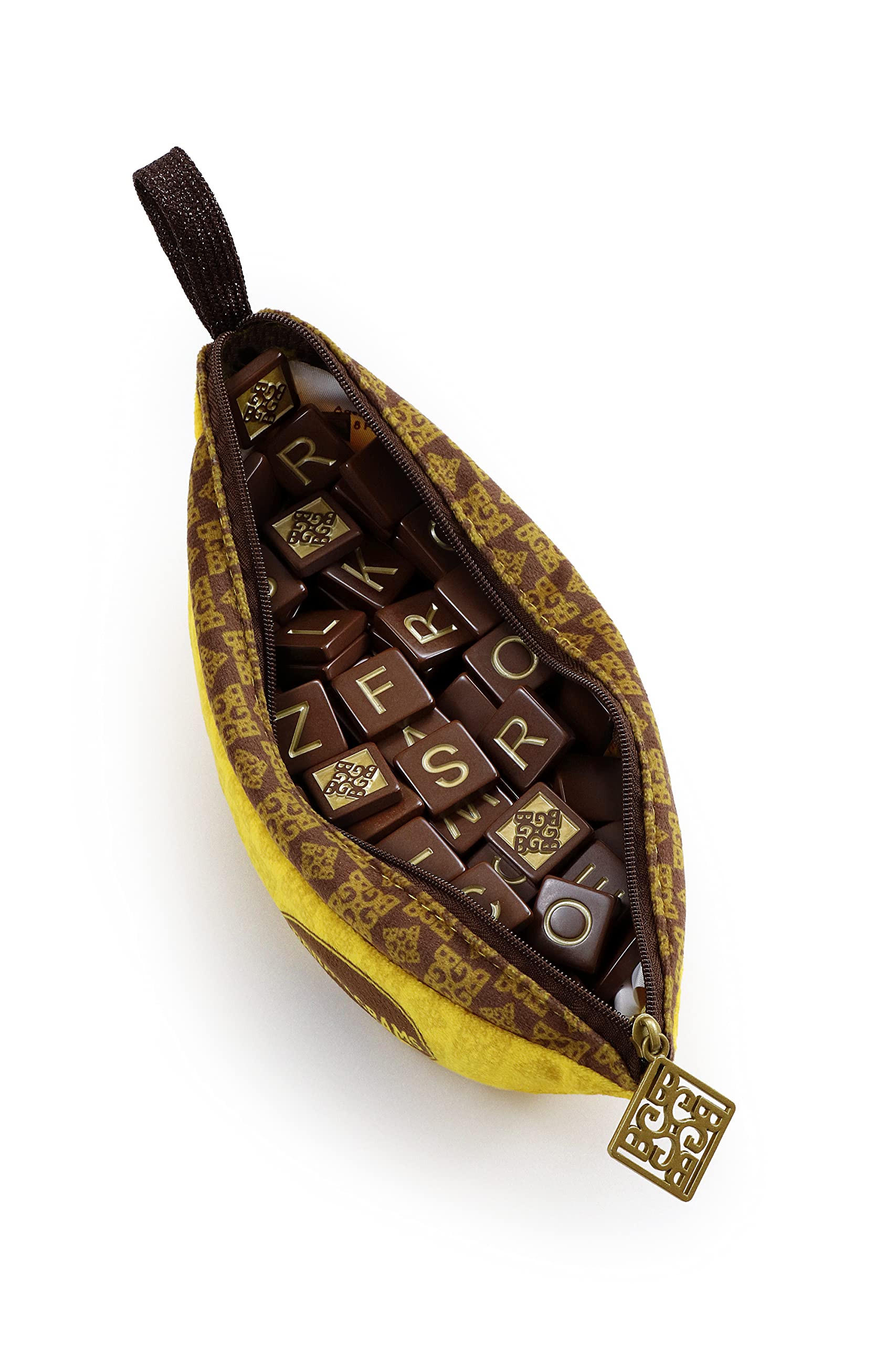 BANANAGRAMS Signature Edition Word Game - 144 Tiles, 10 Luxe Tiles, Premium Fabric Pouch - 1-8 Players 6