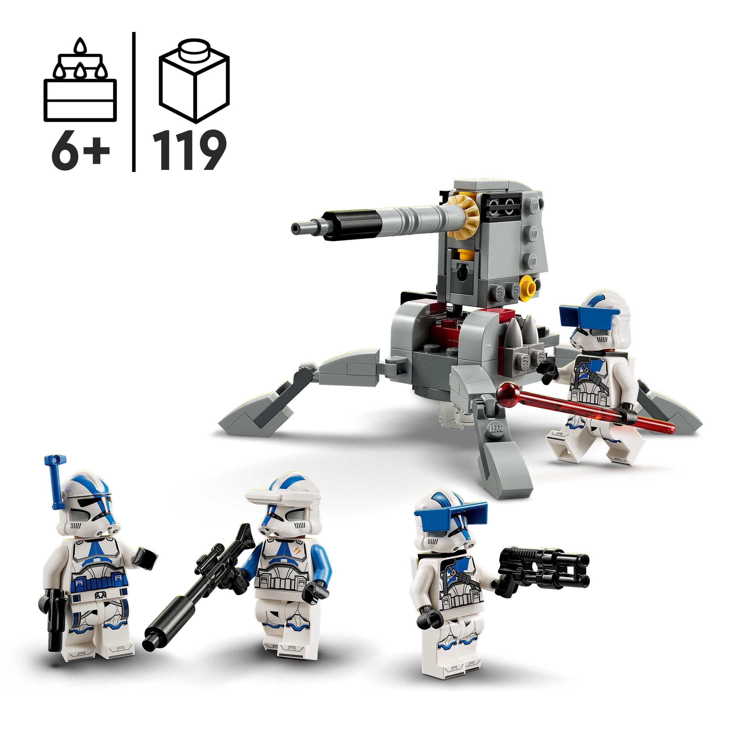 LEGO Star Wars 75345 501st Clone Troopers Battle Pack Set with AV-7 Cannon | Ages 6+