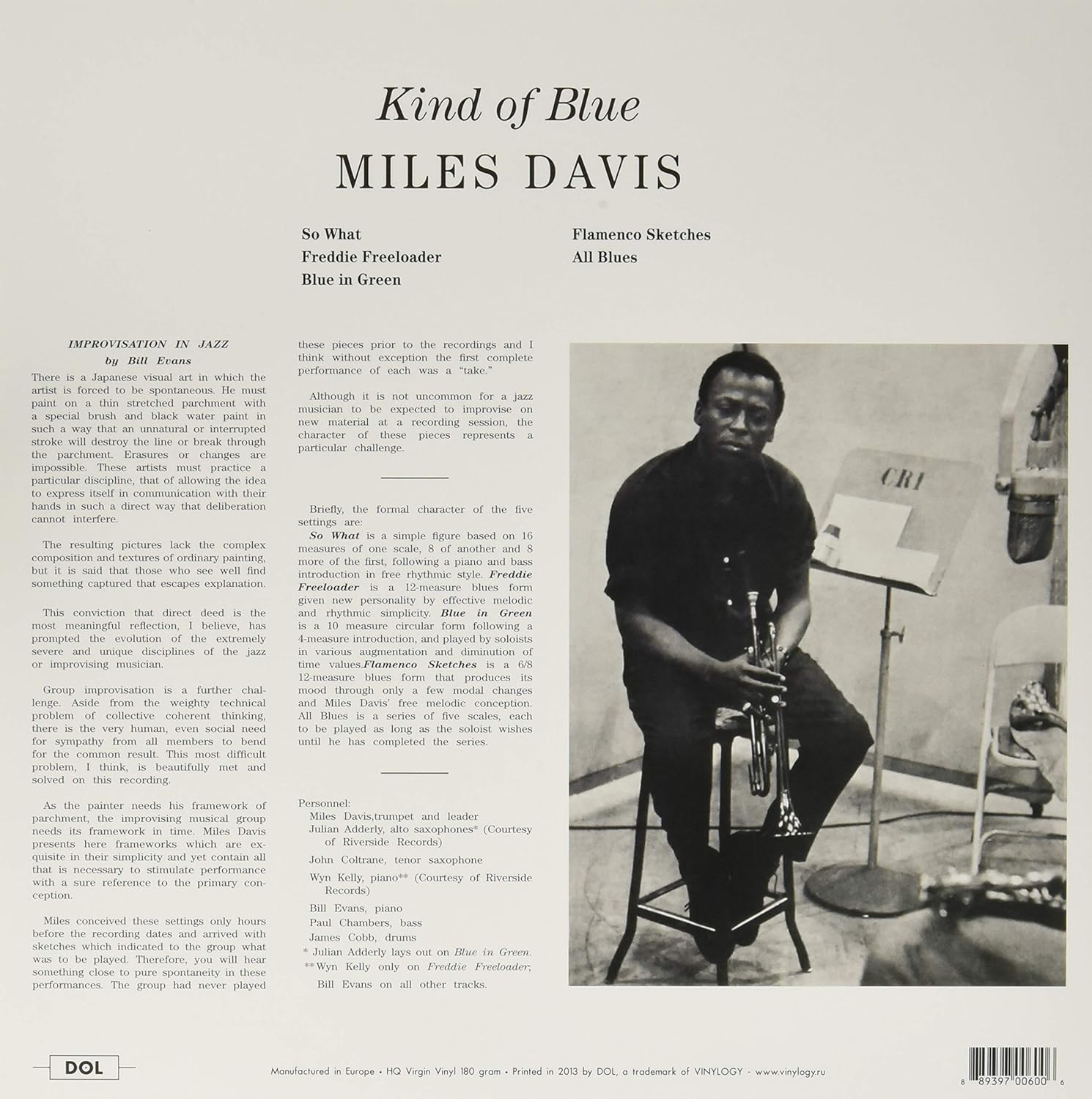 Miles Davis - Kind of Blue [Limited Blue Colored Vinyl]