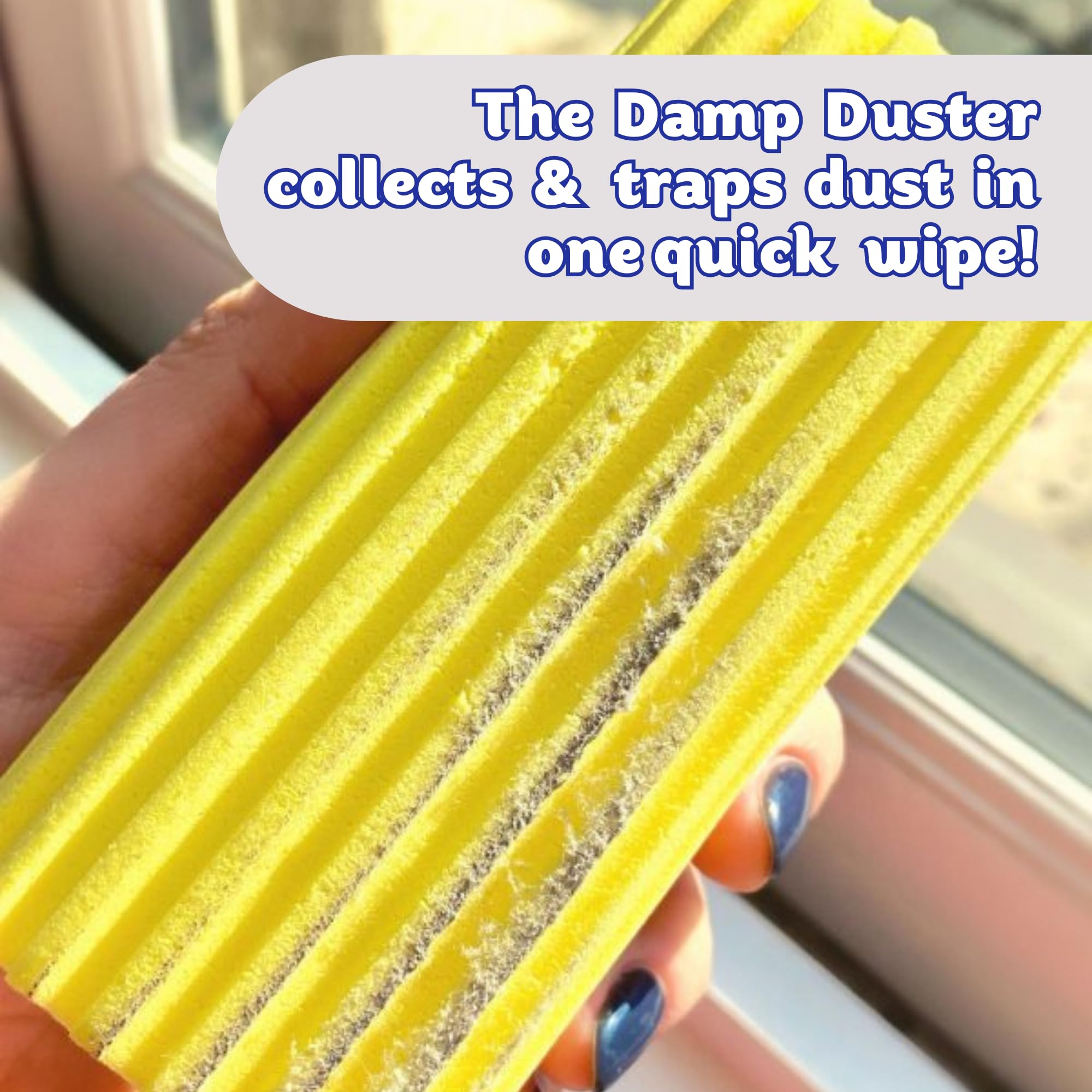 Scrub Daddy Damp Duster - Multipurpose Cleaning Sponge for Blinds, Radiators & Skirting Boards 7