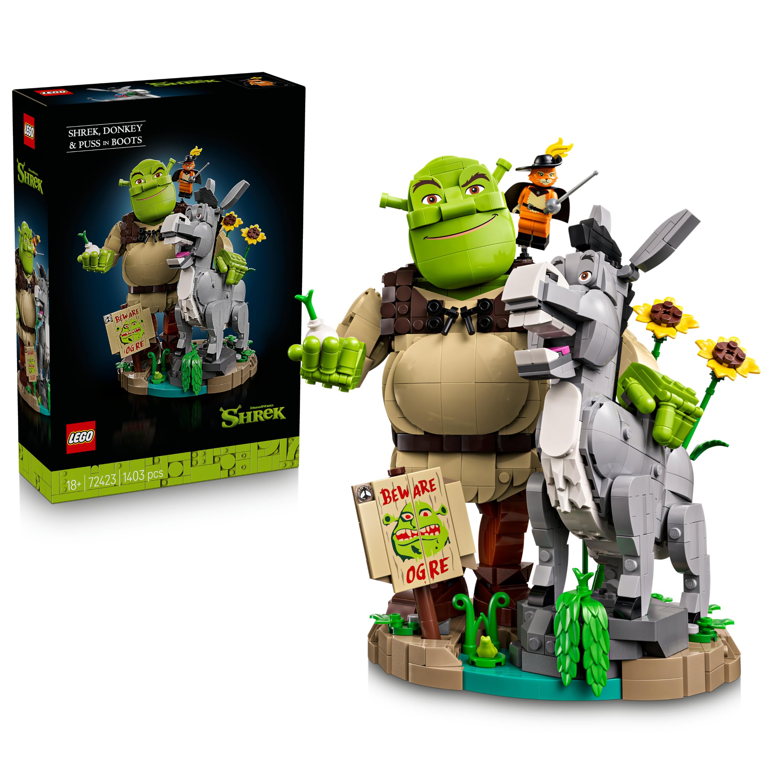 LEGO Shrek, Donkey & Puss in Boots 72423 Building Set | Ages 18+ | 1490g 1