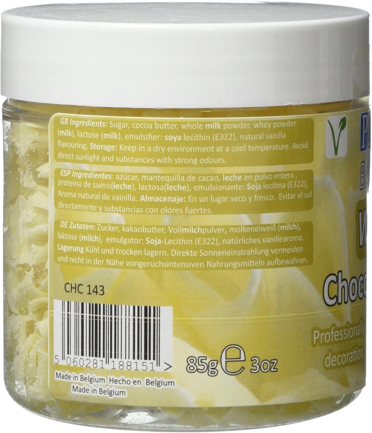 PME - Belgian White Chocolate Curls Baking Decoration 85 g 5