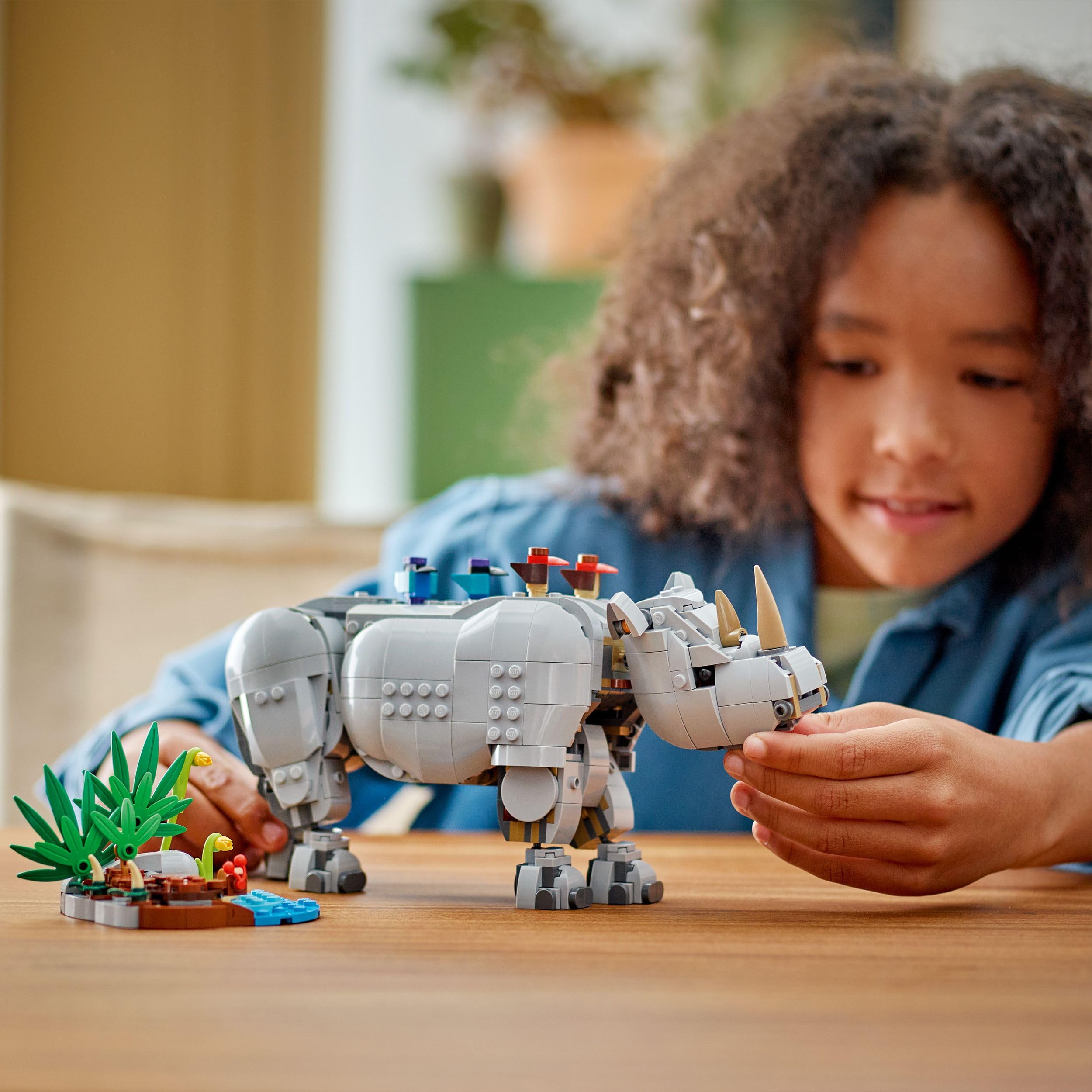 LEGO Creator 3in1 Wild Animals: Majestic Rhino with Birds Toy - Building Set for Ages 9+ 5