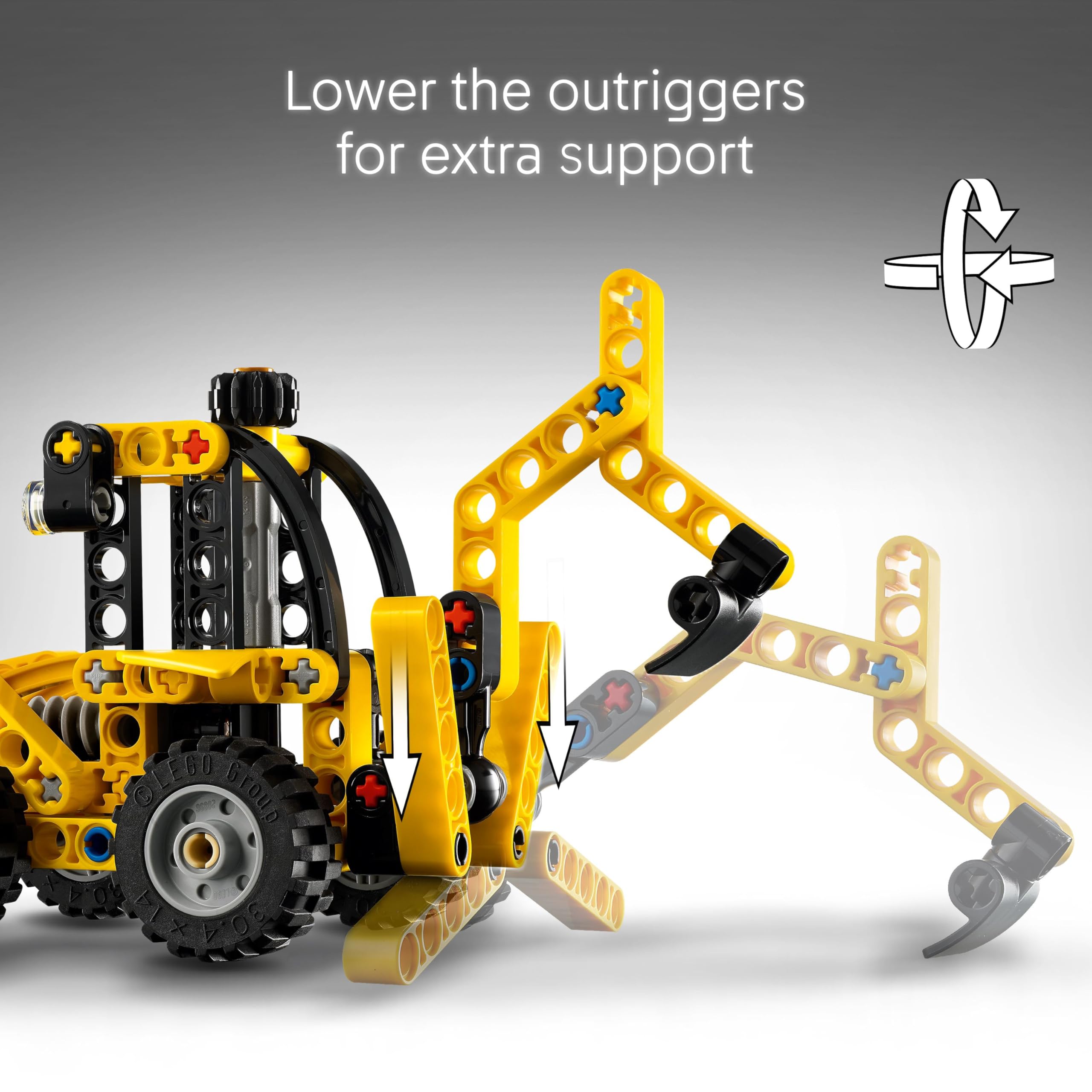 LEGO Technic Backhoe Loader Construction Vehicle Toy - 104-Piece Set for 7+ Year Olds 8