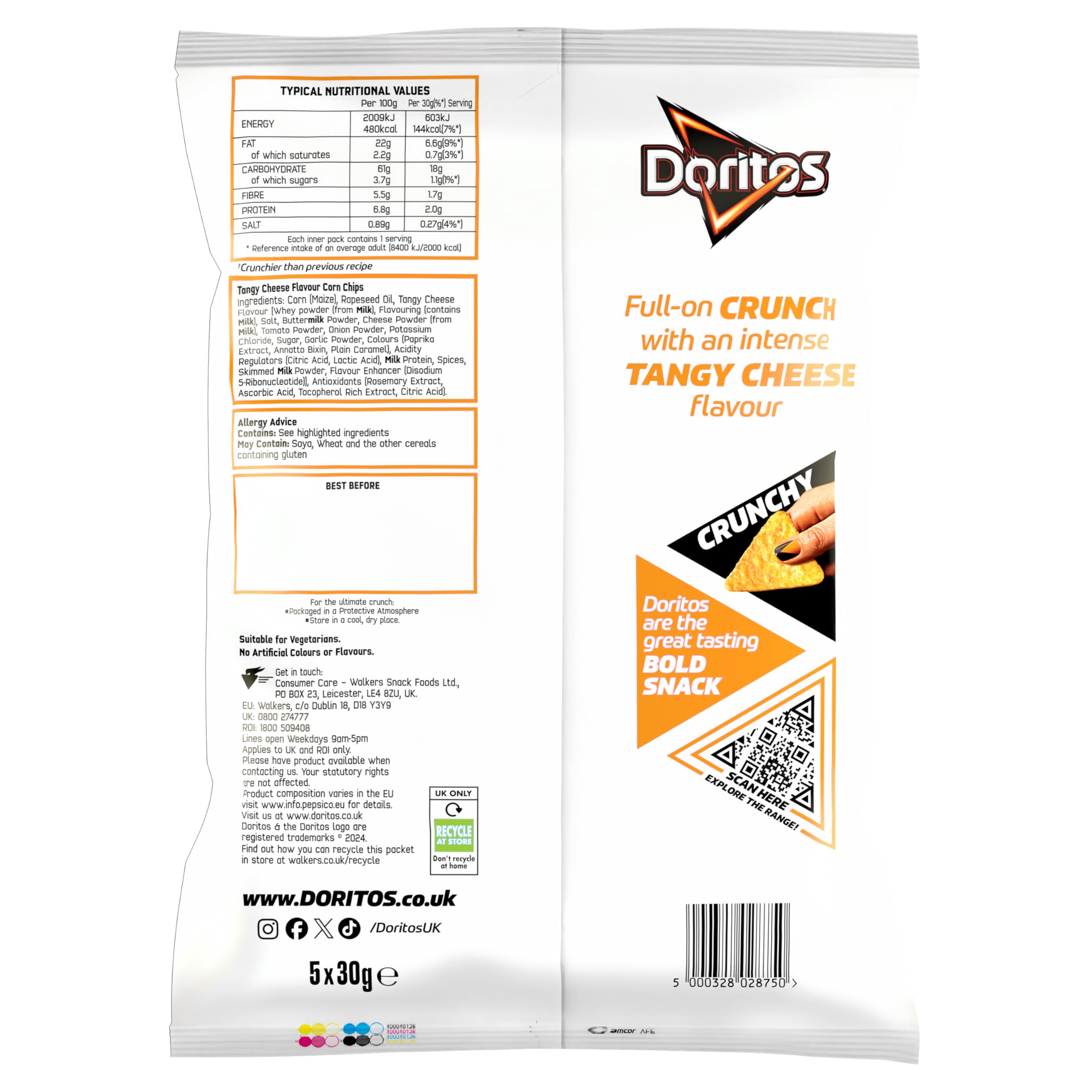 Doritos Tangy Cheese 30g x 5 Pack