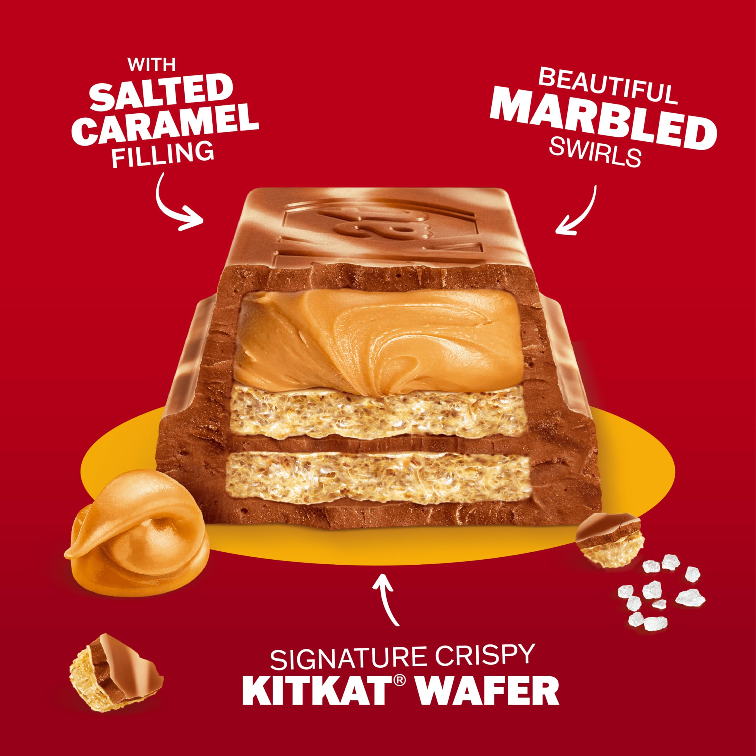 KitKat - Salted Caramel Milk Chocolate Crispy Wafer Sharing Bar, 99g