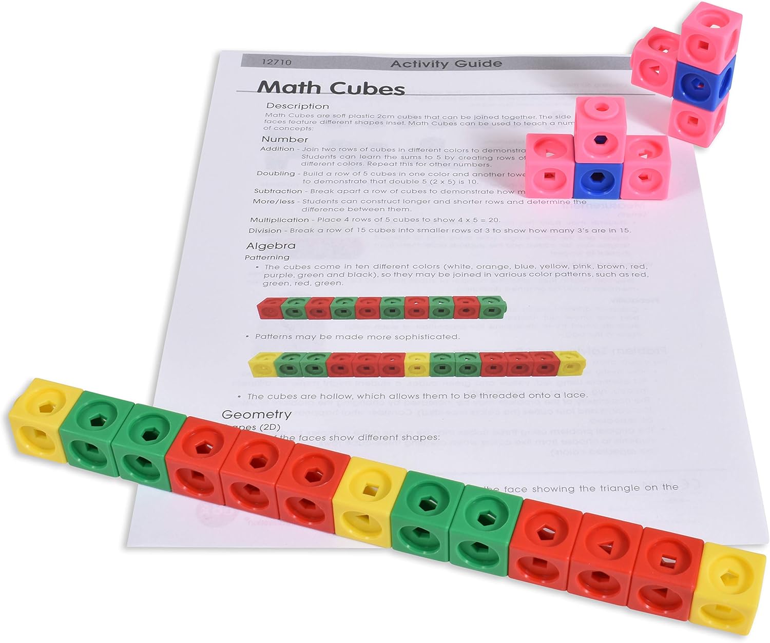 EDX Education Math Cubes - 100-Piece Linking Cube Set for Early Learning 7
