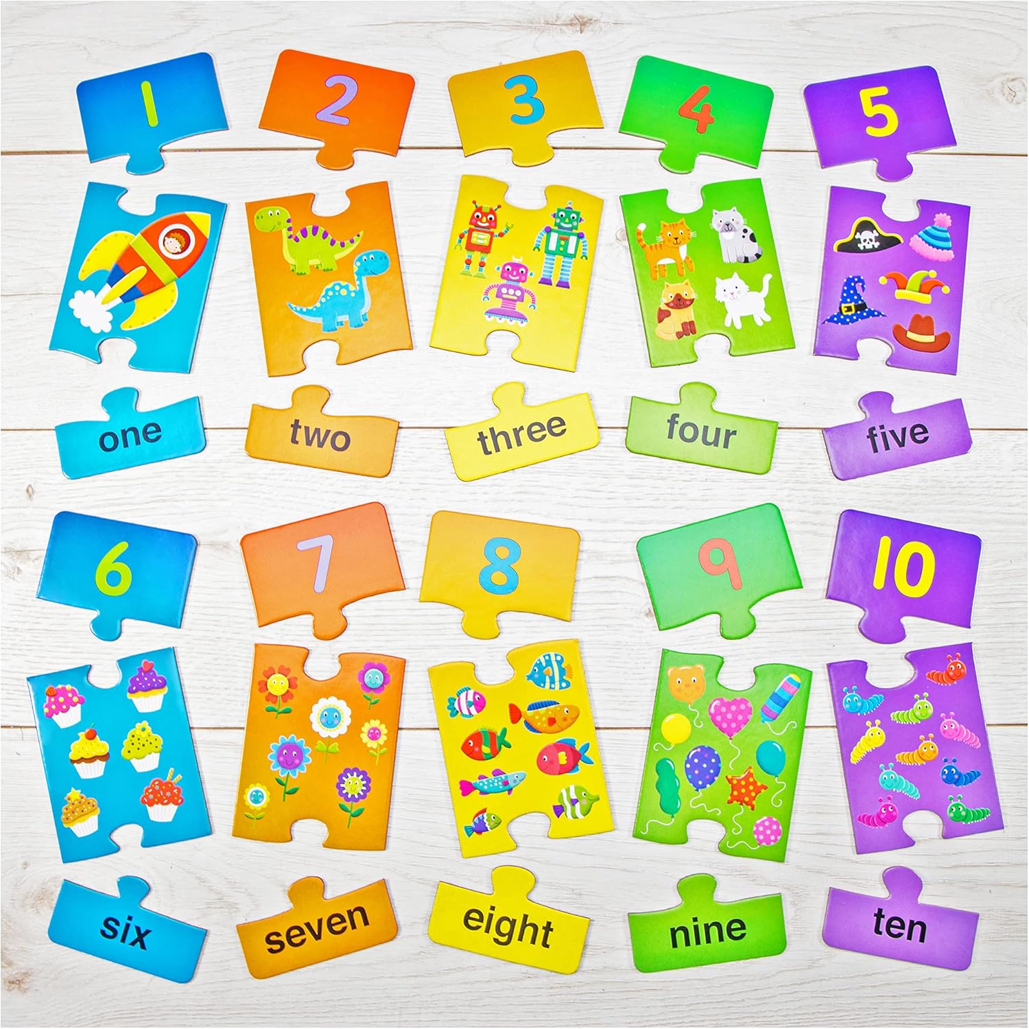 Galt Toys Number Puzzles - Educational 3-Piece Jigsaw Set for Kids 3-5 Years 4