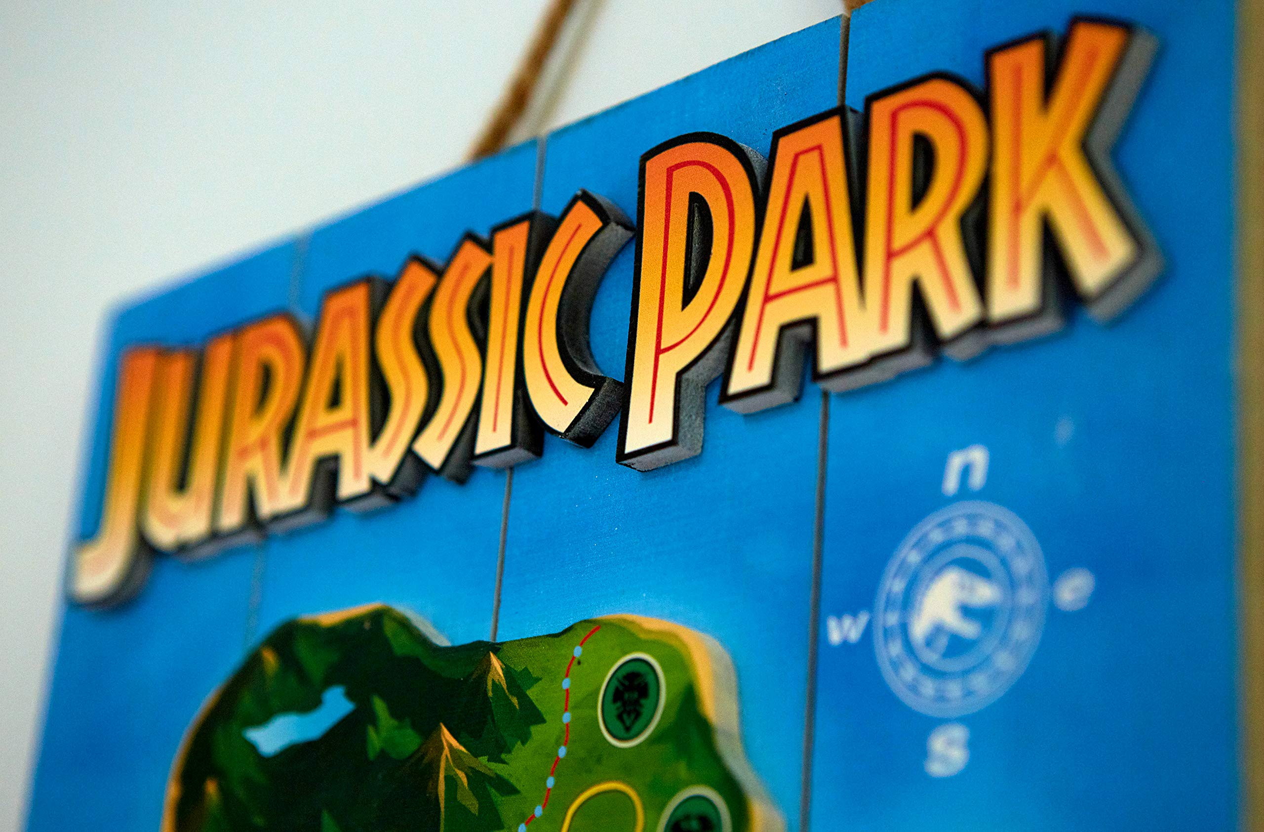 Doctor Collector - DCJP16 Jurassic Park Isla Nublar Map 3D Wooden Poster 3