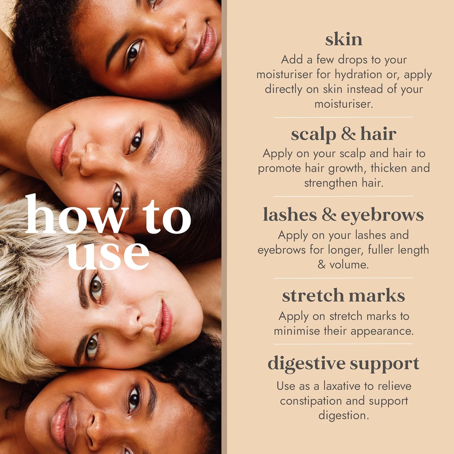 Fushi Organic Castor Oil 250ml - 100% Pure Cold-Pressed for Skin & Hair Care 6