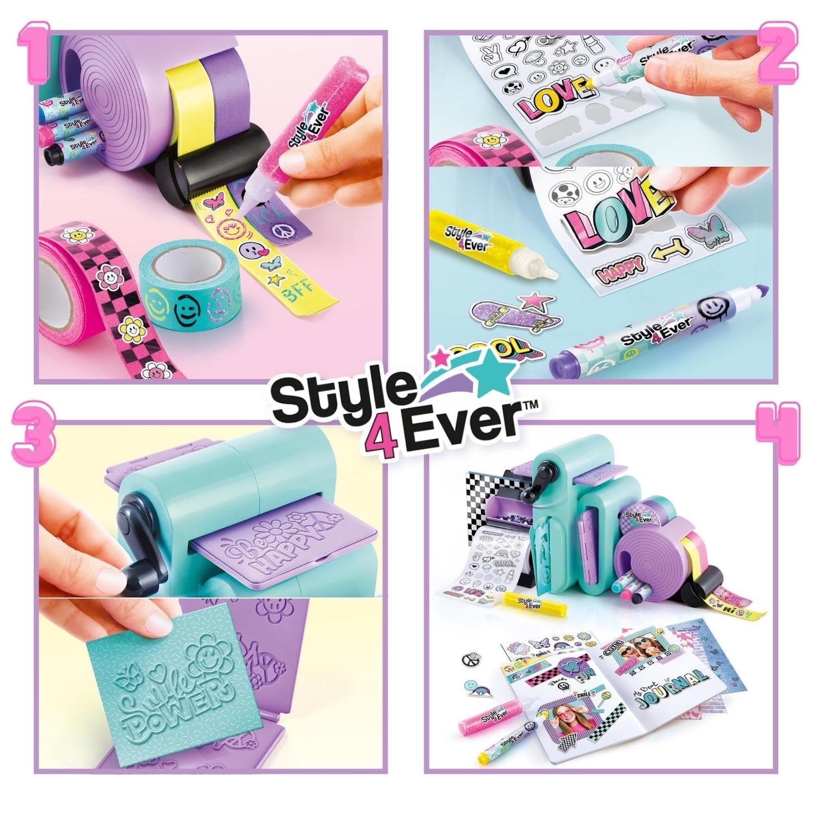 Style 4 Ever 3 in 1 Scrapbooking Station - Customize Notebooks, Stickers & Tape 7