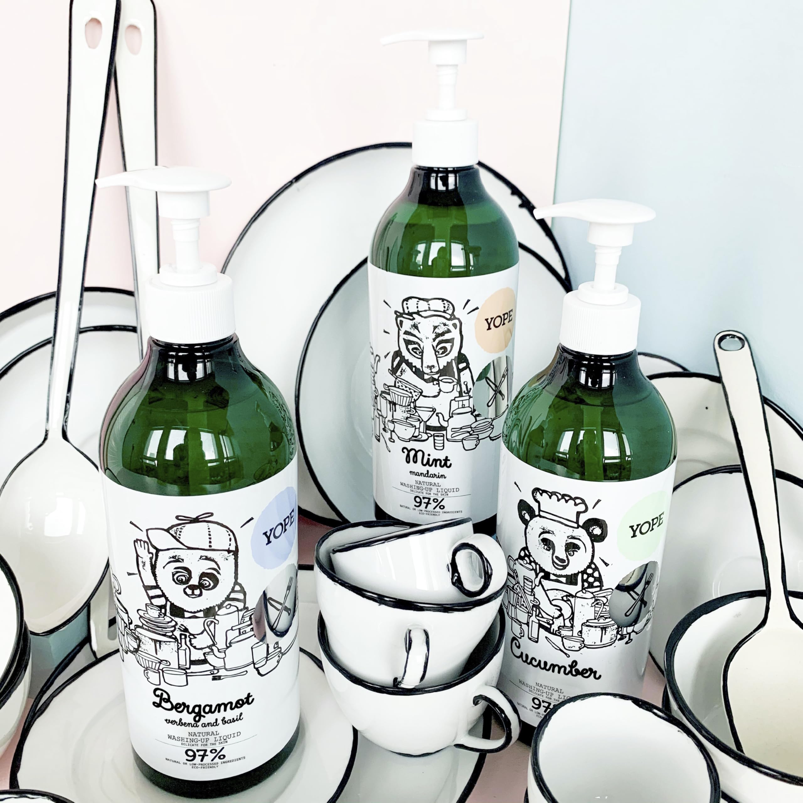 Yope Natural Detergent Washing-Up Liquid - Bergamot & Basil | Vegan, Cruelty Free | 750 ml 4