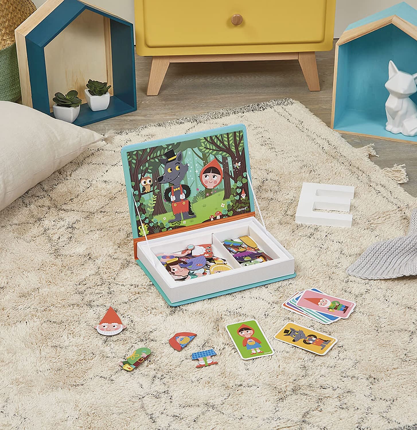 Janod Magneti'Book Story Book - 40-Piece Magnetic Educational Set for Ages 3+ 11