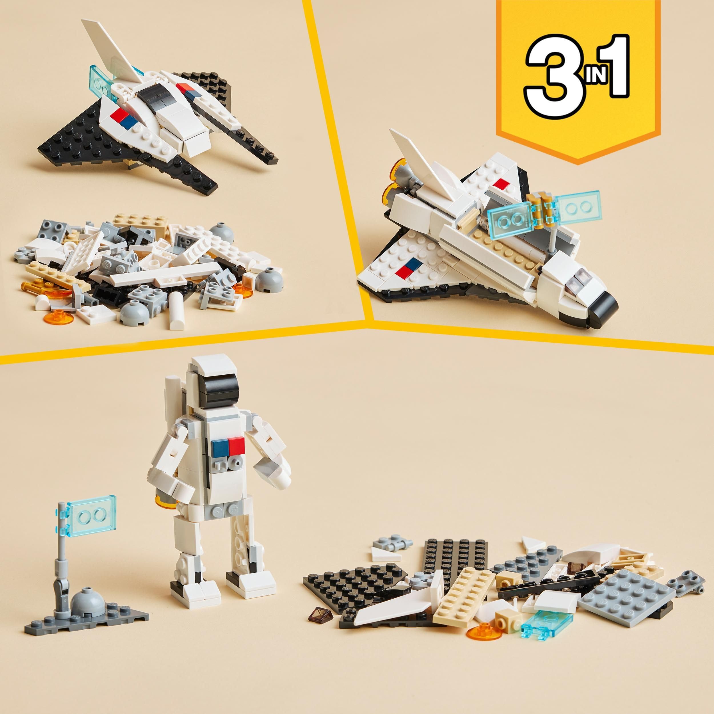 LEGO Creator 31134 Space Shuttle to Astronaut Figure to Spaceship Building Set | Ages 6+ 5