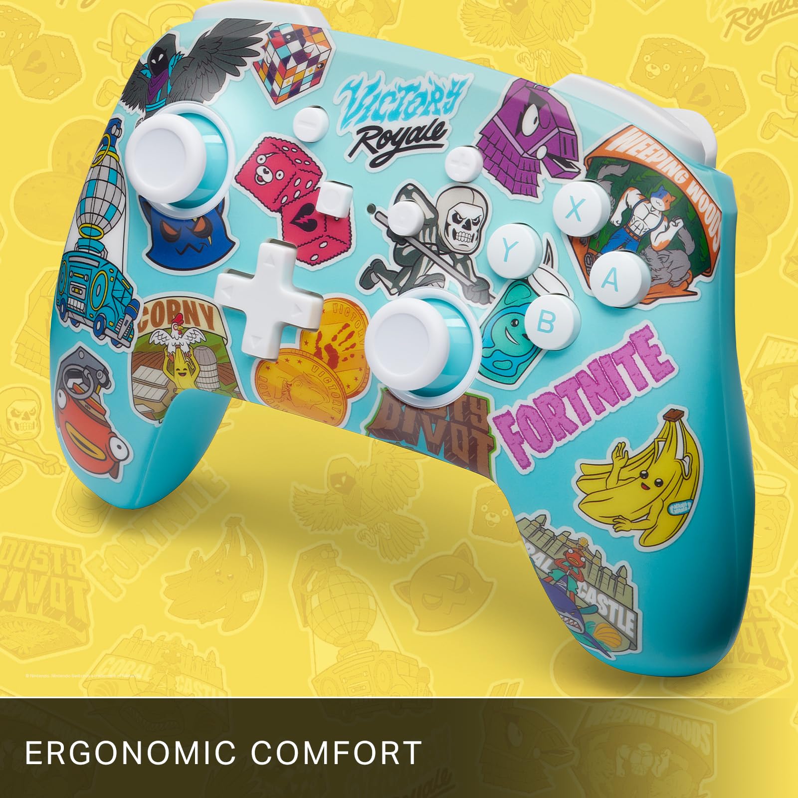 Fortnite Sticker Mania - PowerA Enhanced Wireless Controller for Nintendo Switch 9