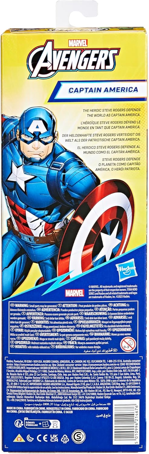 Marvel Avengers Titan Hero Series Captain America 12" Action Figure - 4+ Years 8