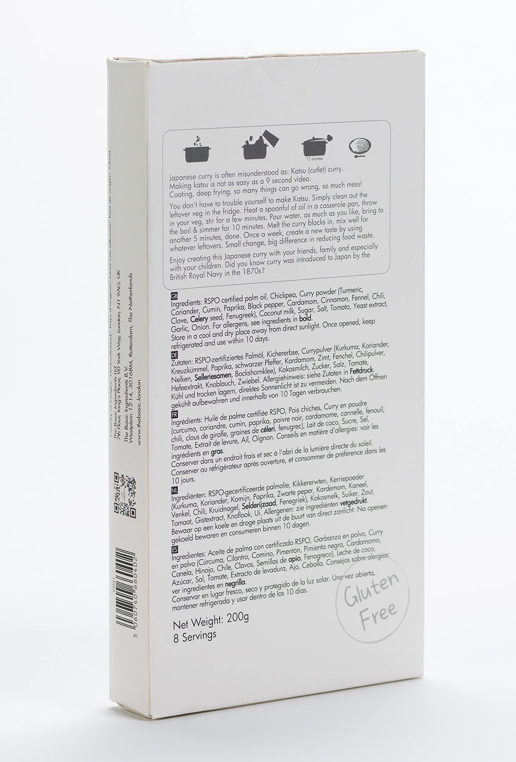 Emma Basic Japanese Style Curry 200g | Vegan & Gluten-Free Cooking Block 5