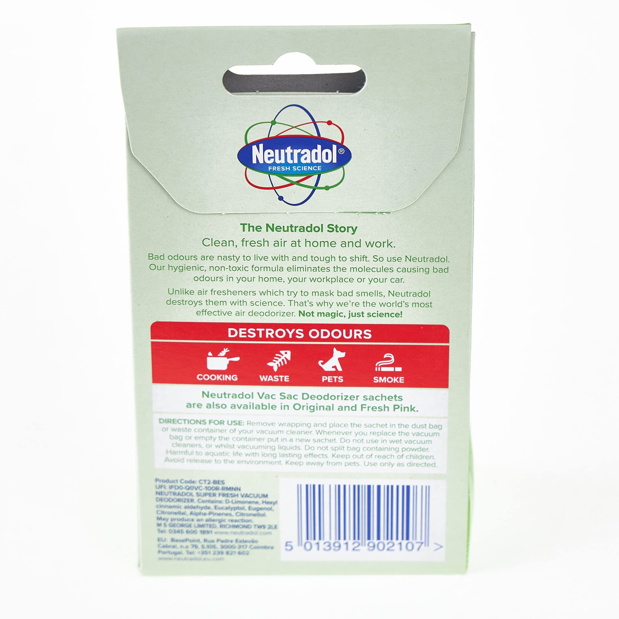 Neutradol Fresh Deodorizer Vac Sacs - Pack of 9 | Destroys Odours | Universal Fit | Lemon Scent 3