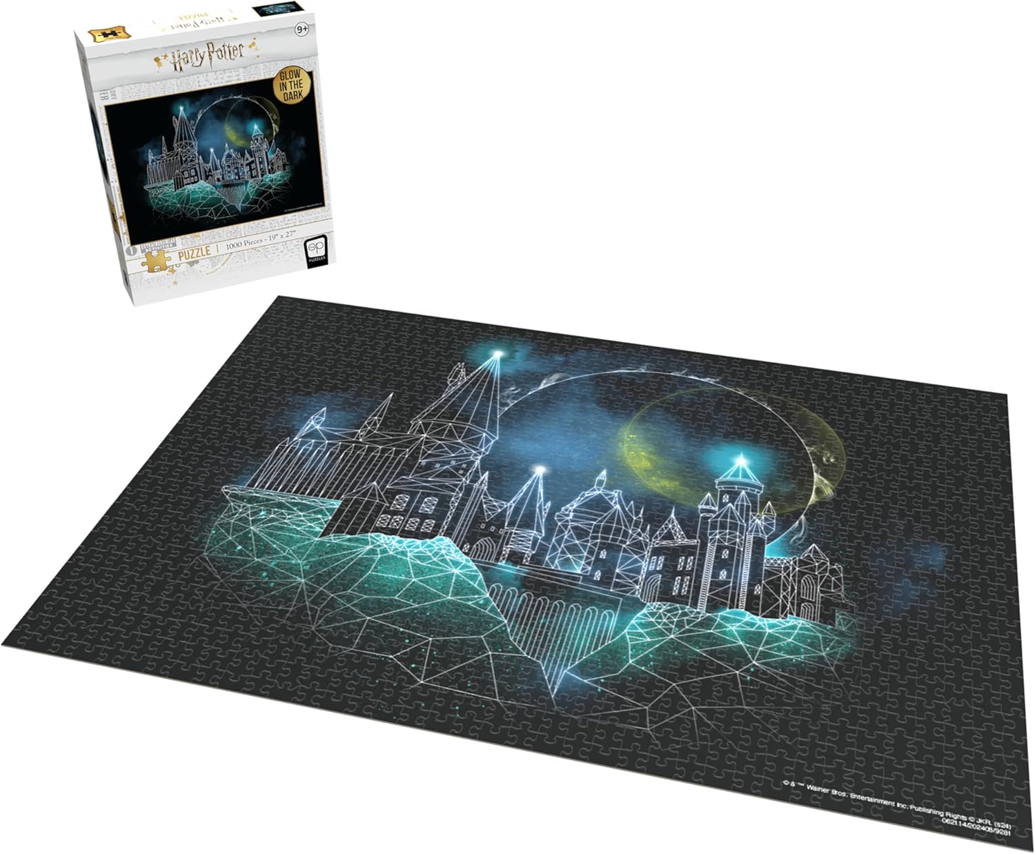 USAopoly Harry Potter Magic of Hogwarts Glow 1000-Piece Puzzle - Glow-in-the-Dark