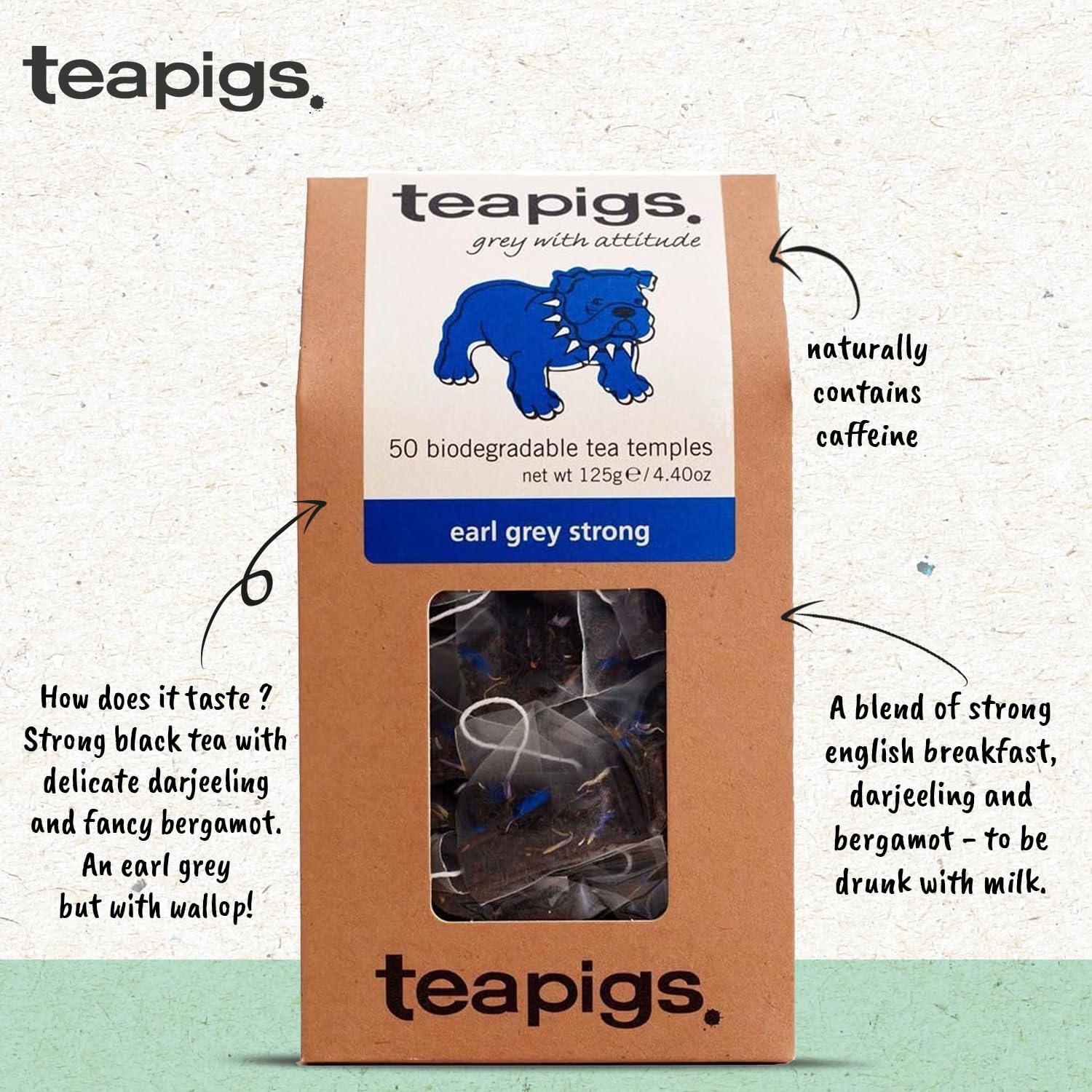 teapigs Earl Grey Strong Tea Bags - 50 Count, 180g | Robust Black Tea with Bergamot 3