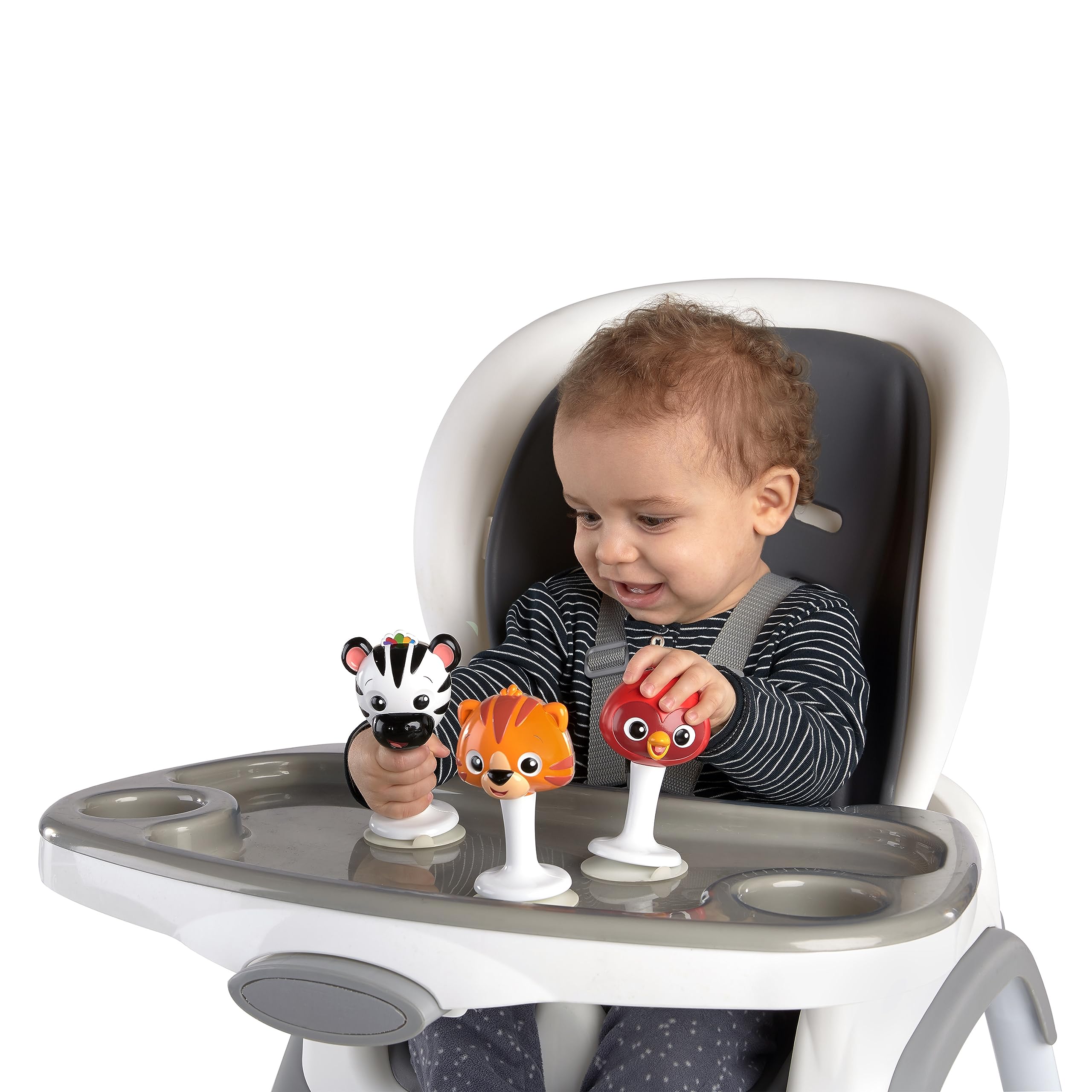 Baby Einstein Rattle & Jingle Trio Suction Toys for Ages 6 Months+ | Silicone 6