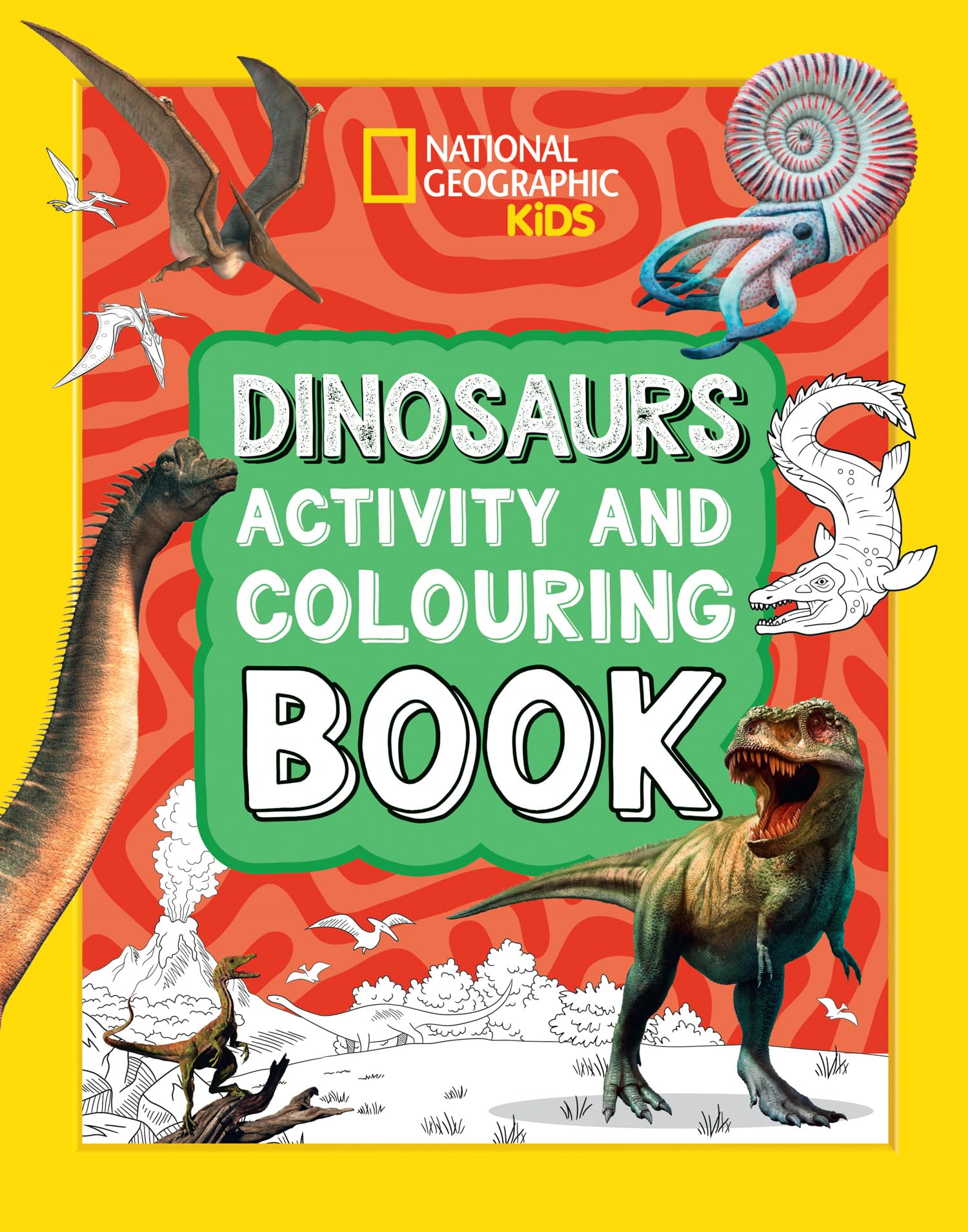 Collins Dinosaurs Activity and Colouring Book by National Geographic Kids | Paperback, 48 Pages