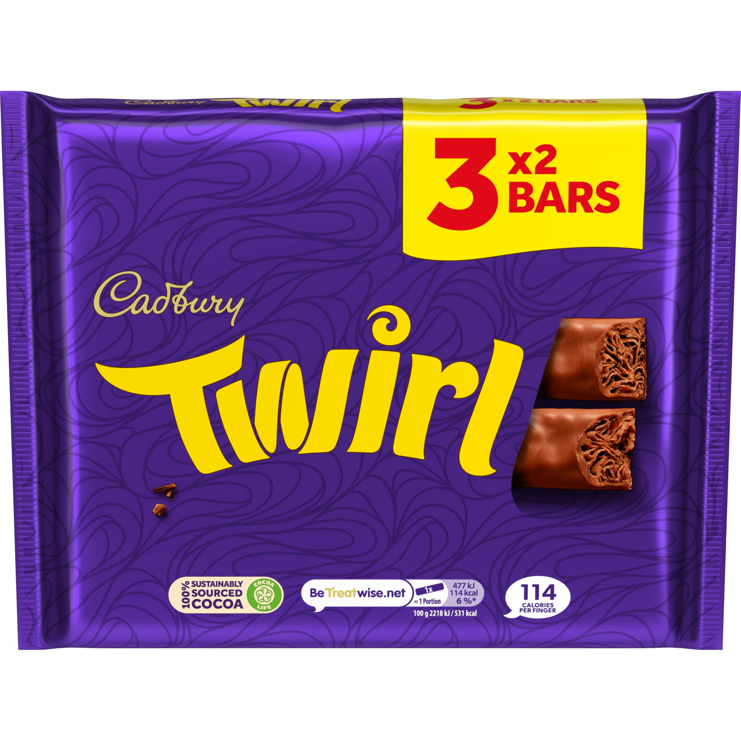 Cadbury - Dairy Milk Twirl Chocolate Bar Multipack 129g 6