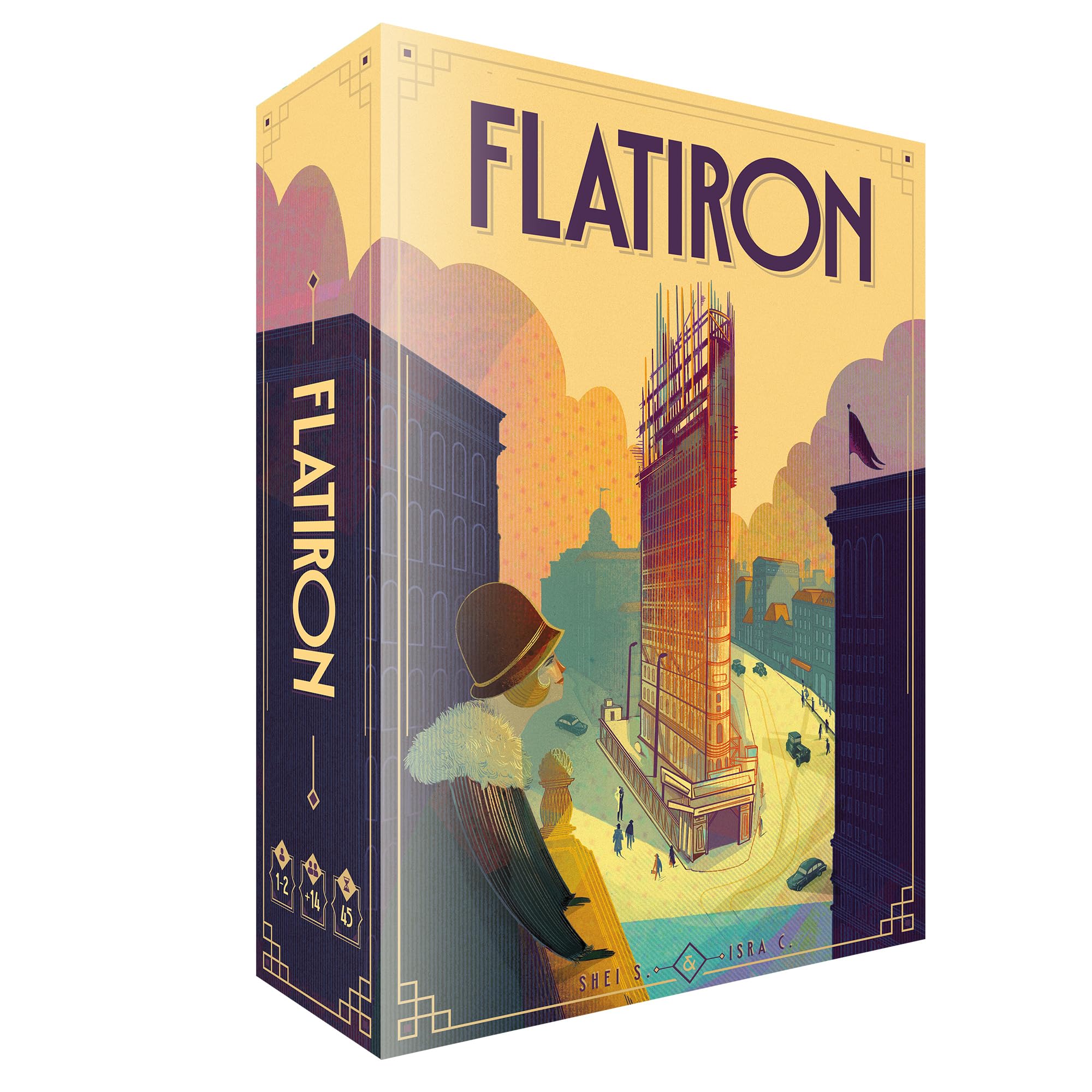 Ludonova Flatiron - Strategy Board Game | 1-2 Players | 45 Min Est. Playtime | Standard Edition