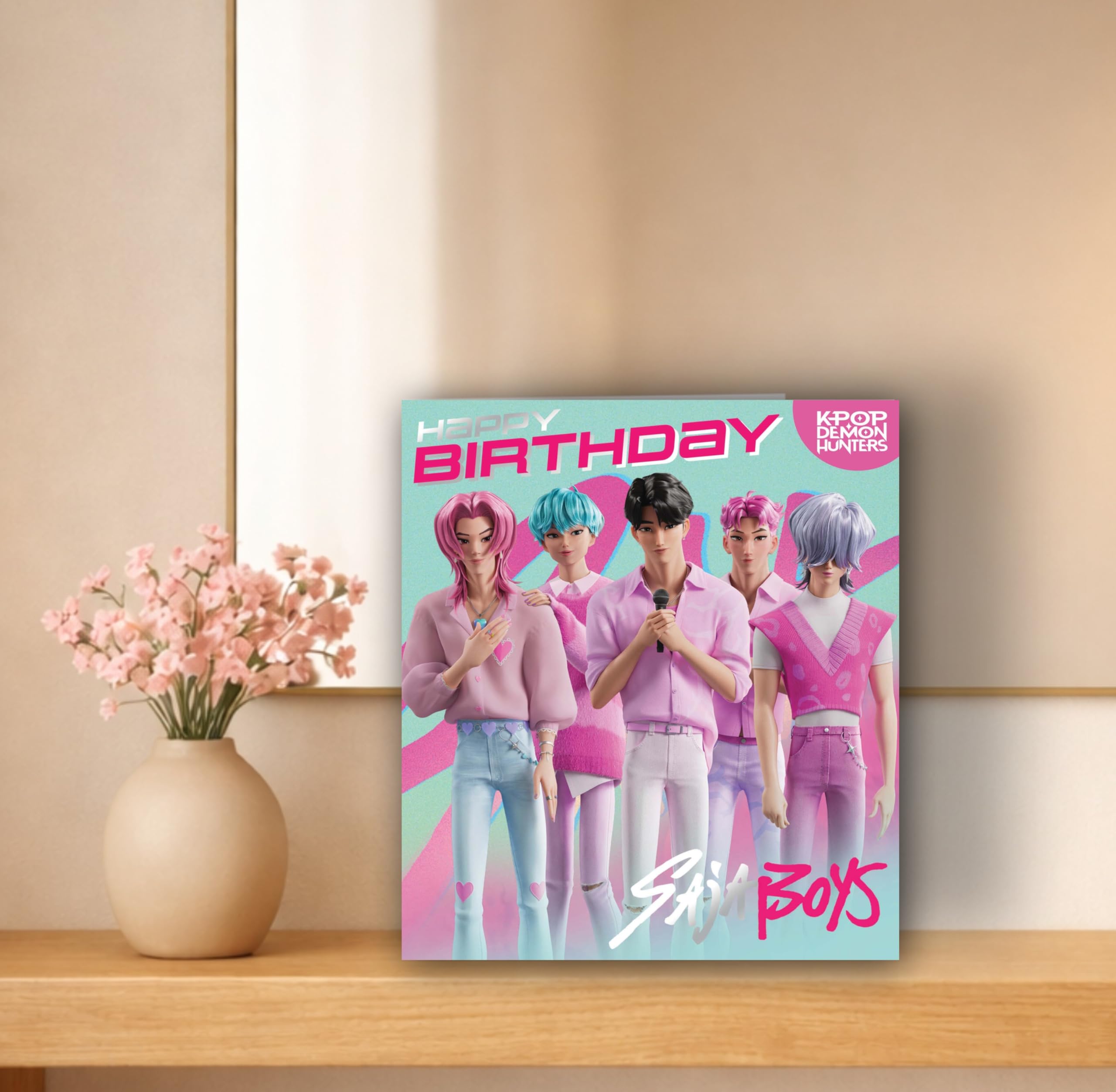 Danilo Promotions LTD K-Pop Birthday Card - Official Licensed Product | Standard Size | Saja Boys Design