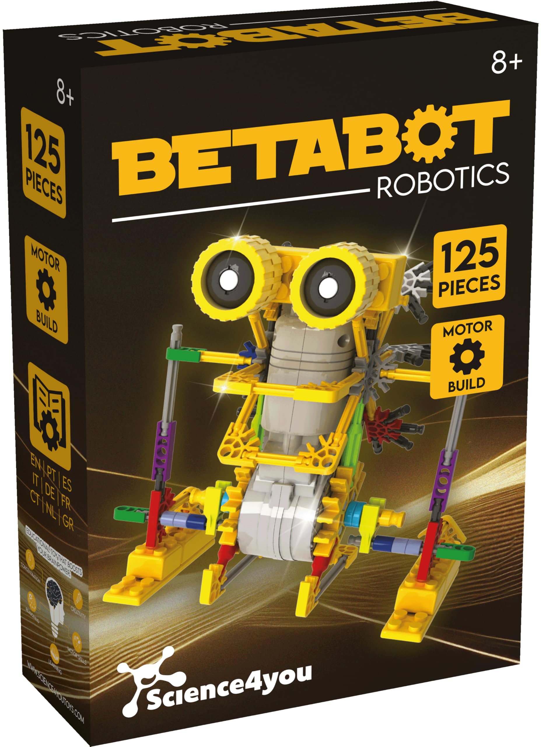 Science4you Robotics Betabot - Robot Building Toy for Kids Age 8-14 | 126 Pieces | STEM Kit