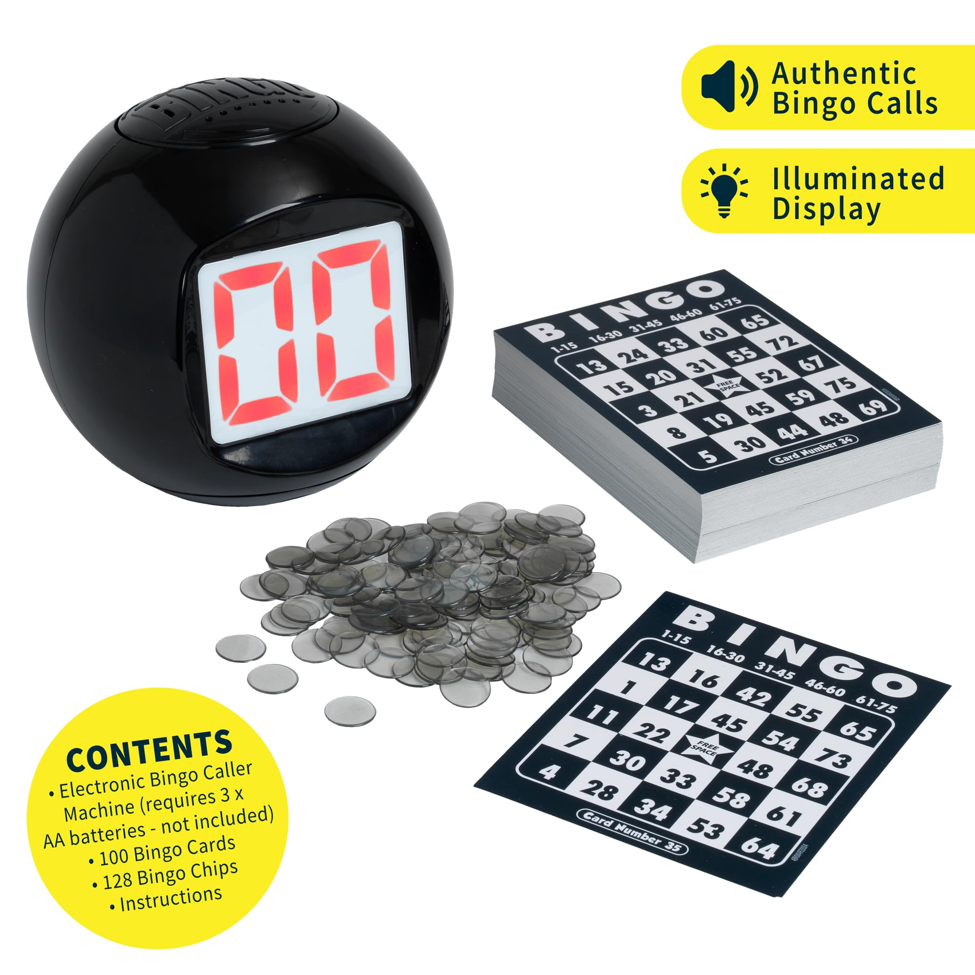Ideal Deluxe Electronic Bingo Game with 7 Variations, Illuminated Screen & 100 Cards 4
