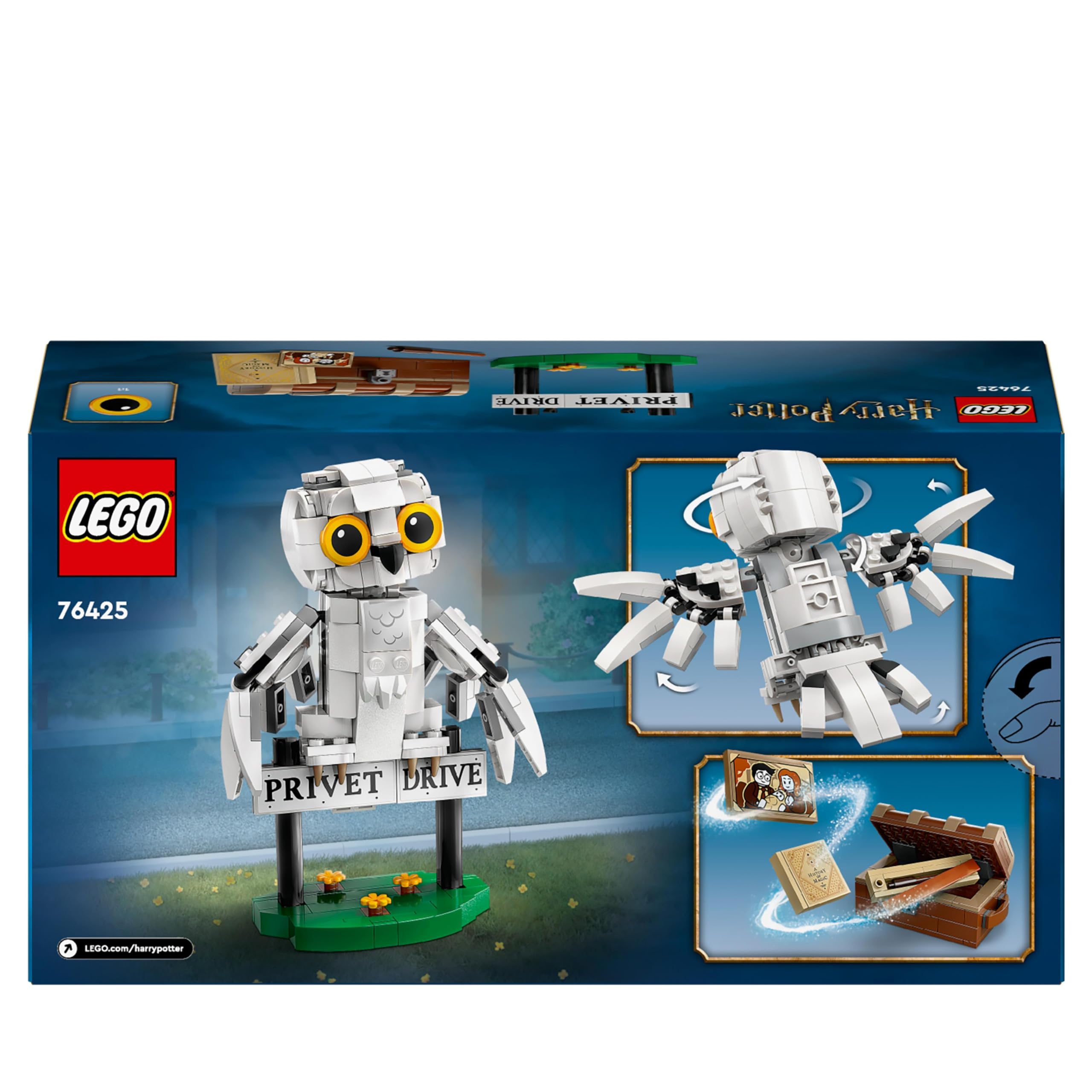LEGO Harry Potter Hedwig at 4 Privet Drive Building Set | Model 76425 | Ages 7+ 8