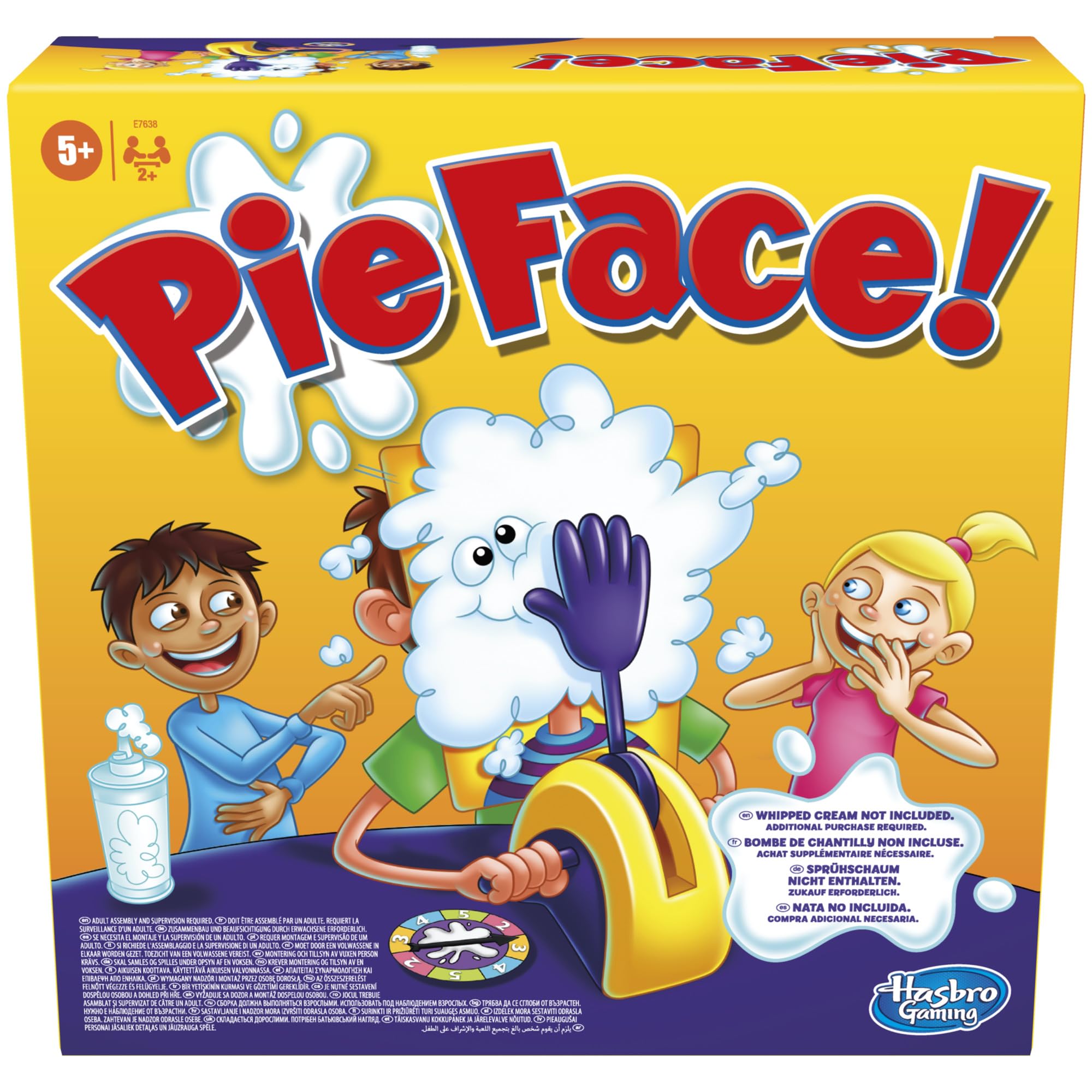 Hasbro Pie Face Whipped Cream Family Board Game