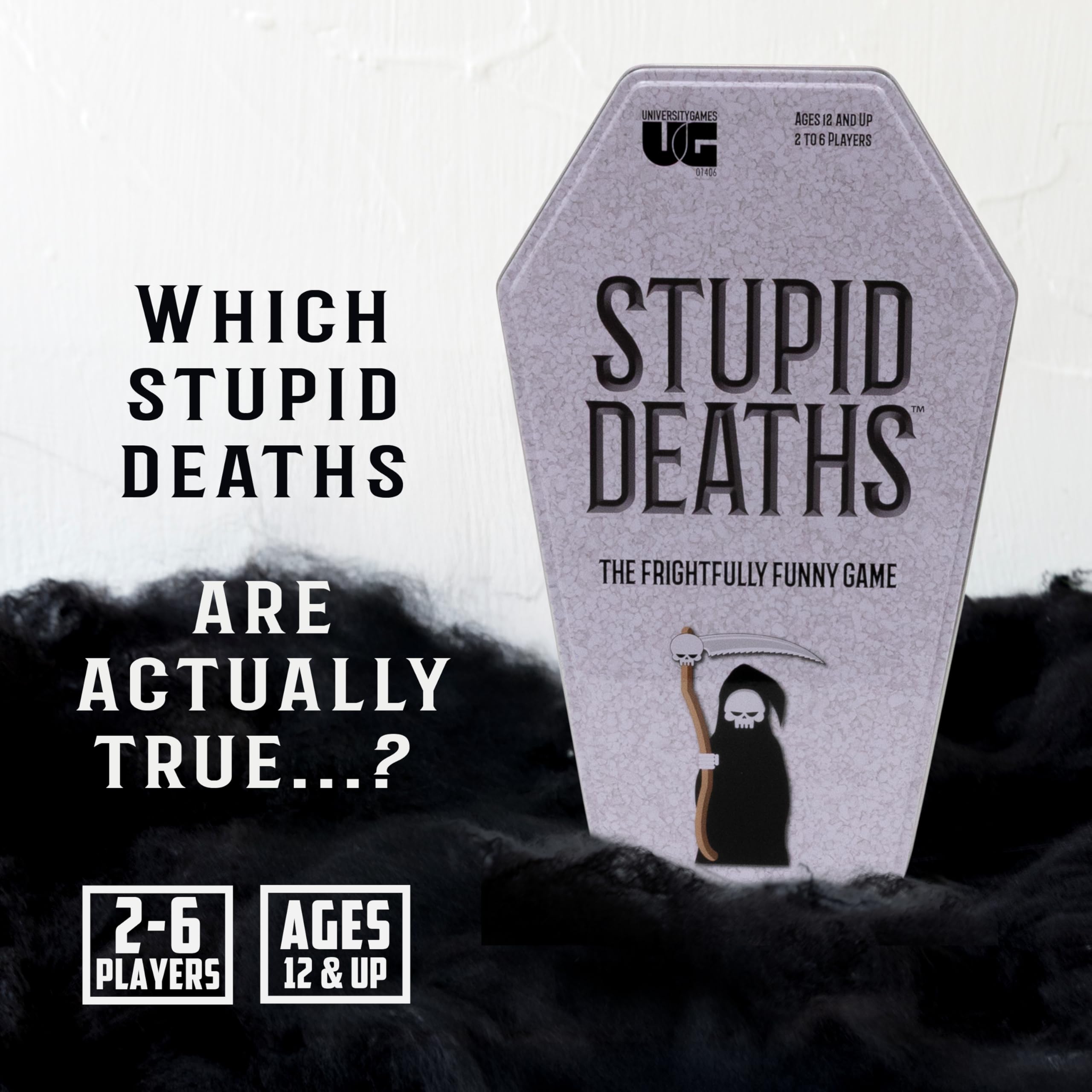 University Games Stupid Deaths Coffin Tin Card Game 01406 4