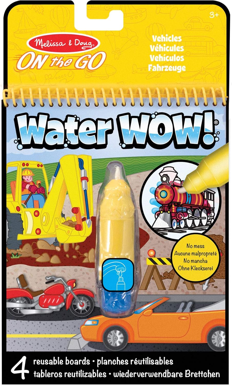 Melissa & Doug On the Go Water Wow! Reusable Water-Reveal Activity Pad - Vehicles