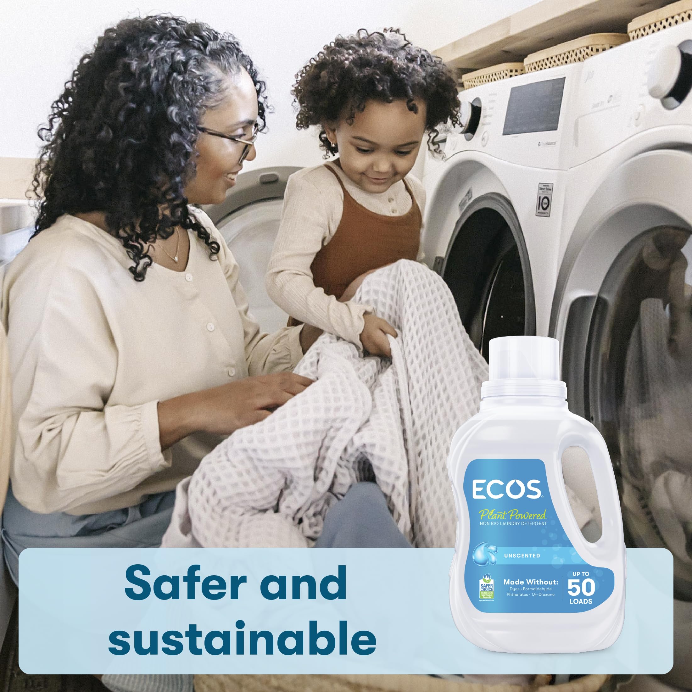 ECOS Laundry Detergent - Fragrance Free, Plant Based, for Sensitive Skin, 1.5 L 3