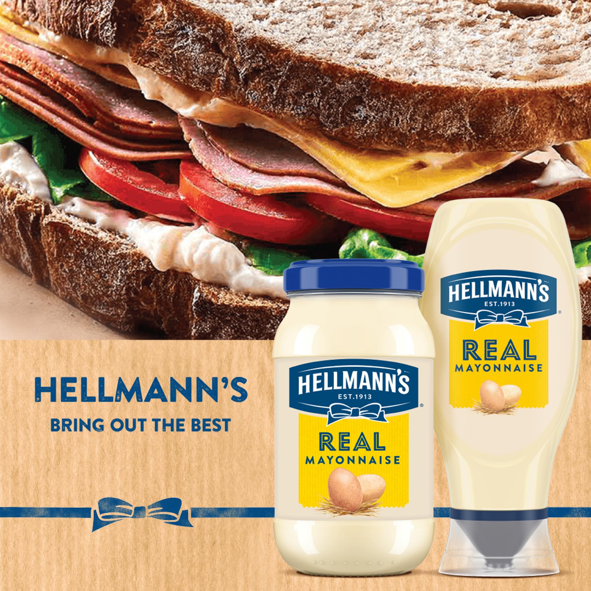 Hellmann's - Real Mayonnaise with 100% Free-Range Eggs & Sustainably Sourced Oils