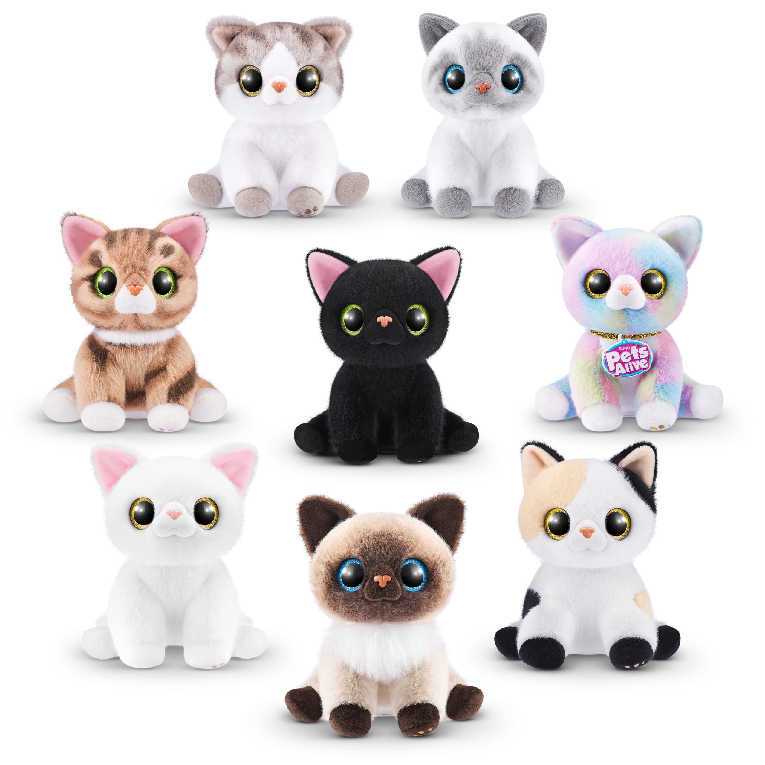 Pets Alive Smitten Kitten Mooloo - Interactive Electronic Plush with 10 Real Kitten Sounds, Ages 3+