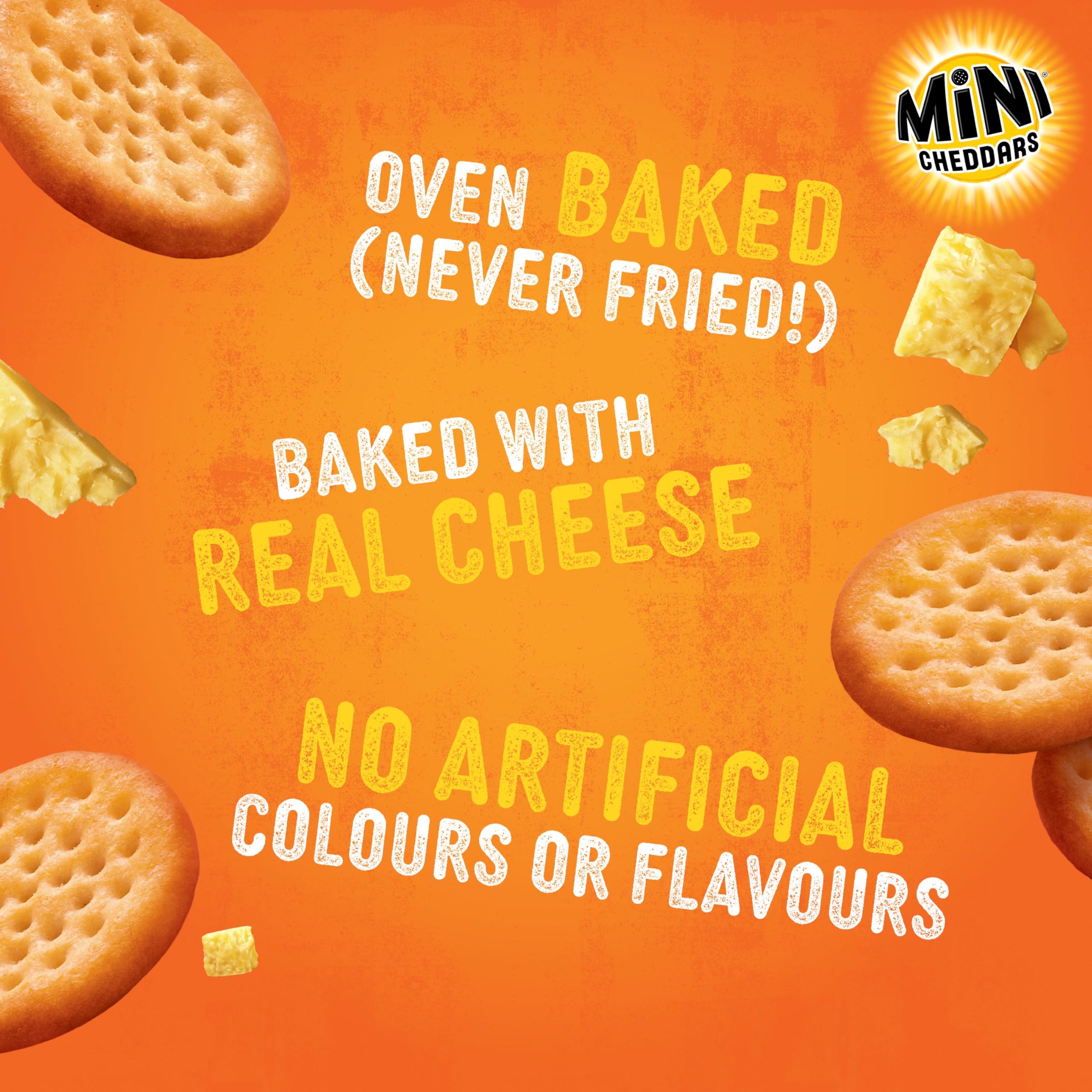 JACOB'S Mini Cheddars Original Snacks Grab Bag, 45g Pack of 1 3