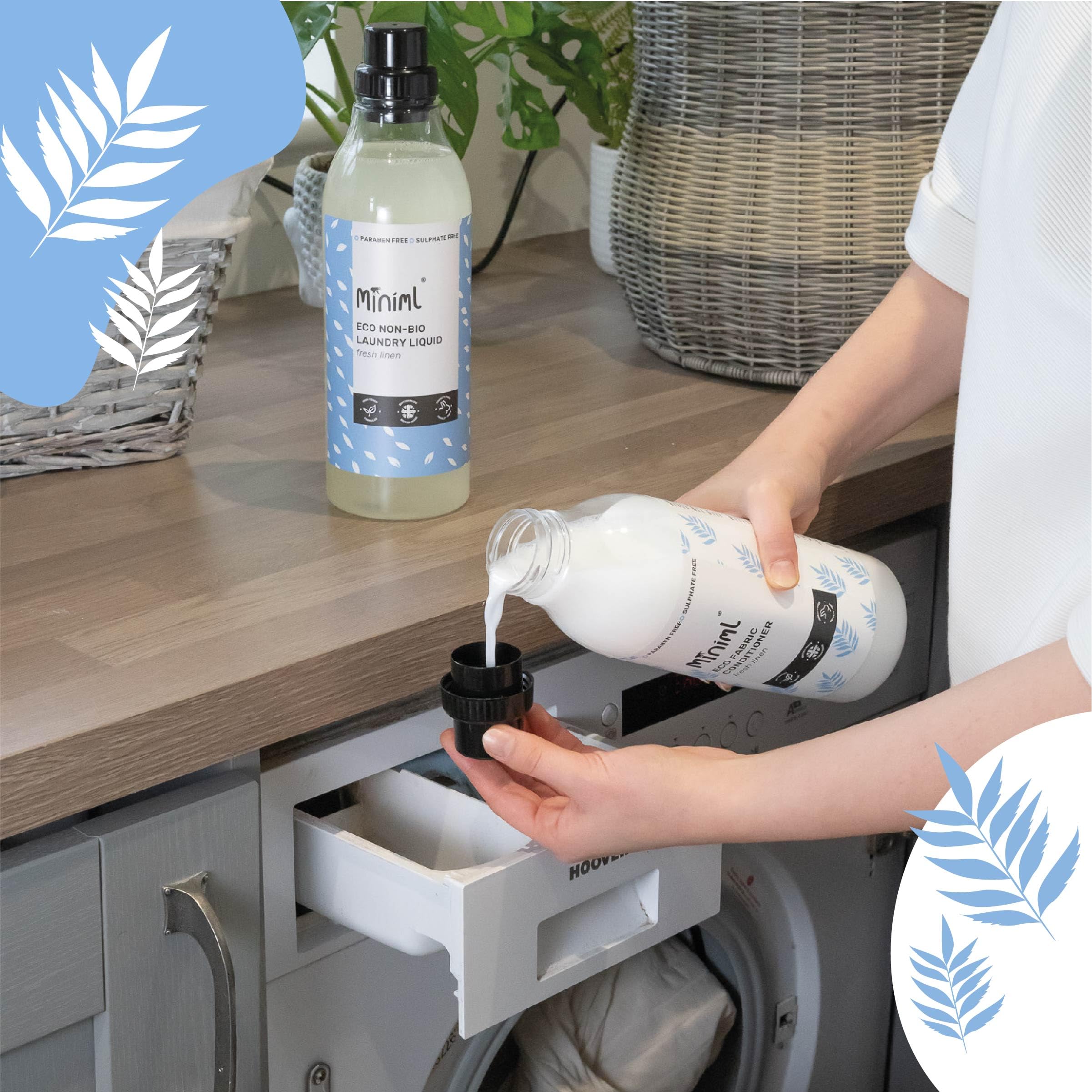 Miniml Eco Fabric Softener 1L - Fresh Linen Scented All Natural Fabric Conditioner 4