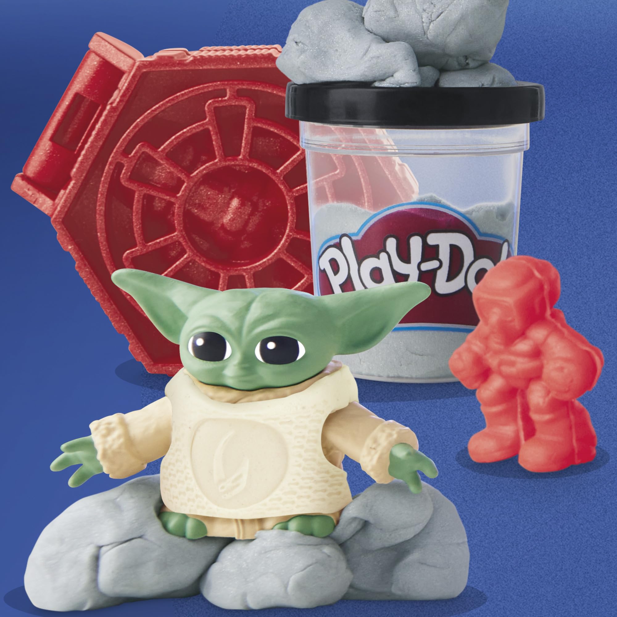 Play-Doh STAR WARS: THE MANDALORIAN Launching Speeder Playset - Action Figures & Vehicle for Kids 4+ 5