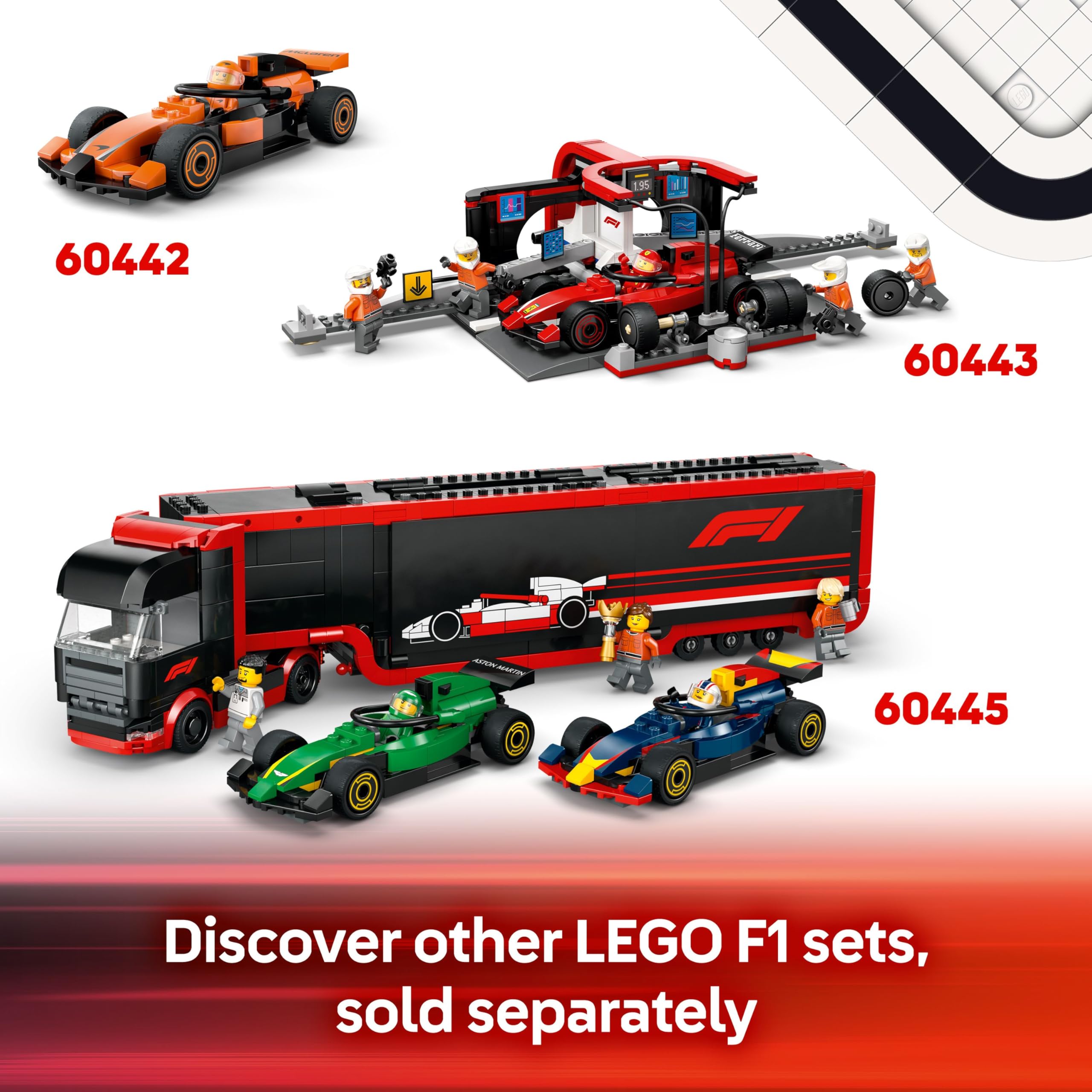 LEGO City F1 Williams Racing & Haas F1 Race Cars - Toy Formula 1 Building Set for Kids 4+ 13
