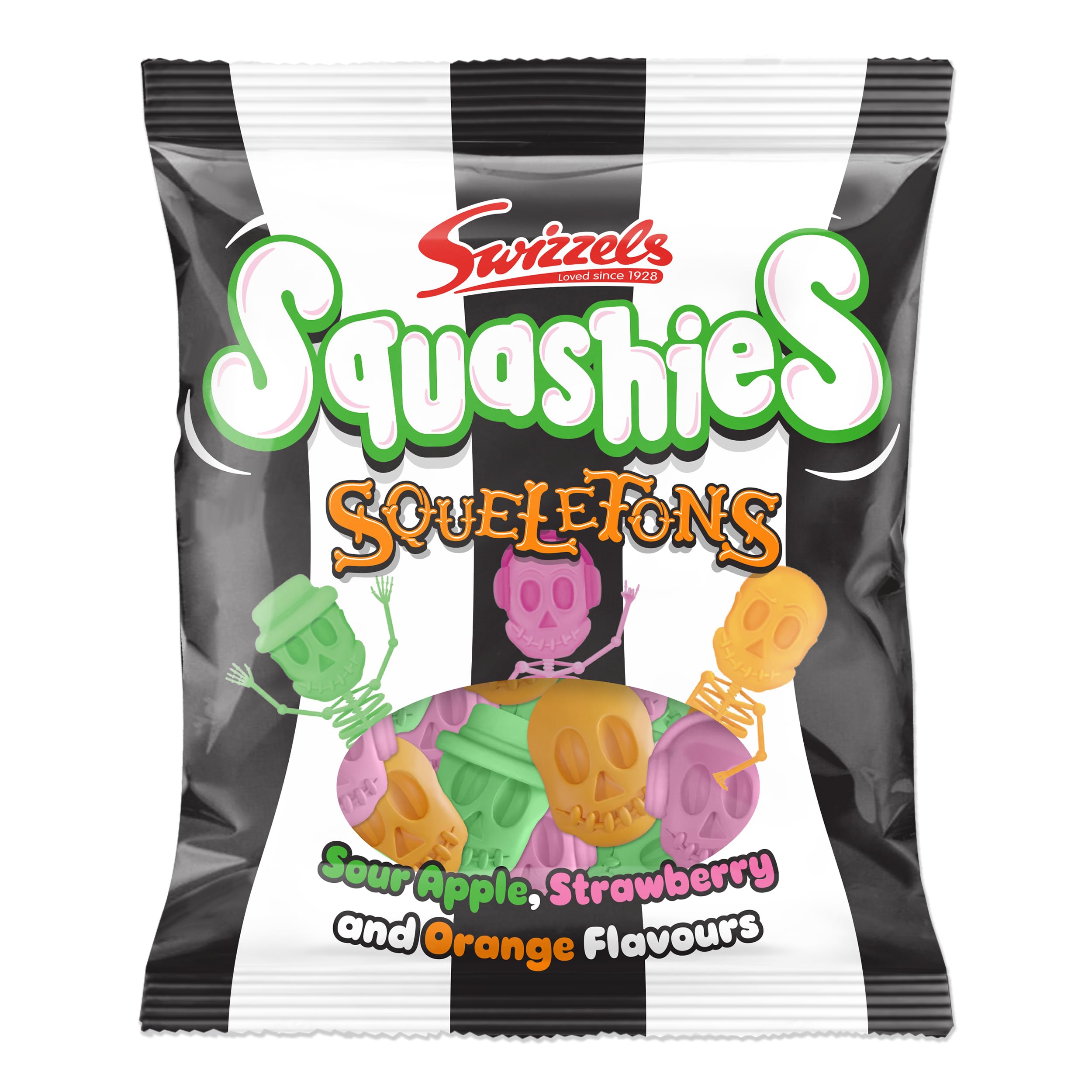 Swizzels Squashies Squeletons 120g - Halloween Chewy Sweets, Trick or Treat Candy
