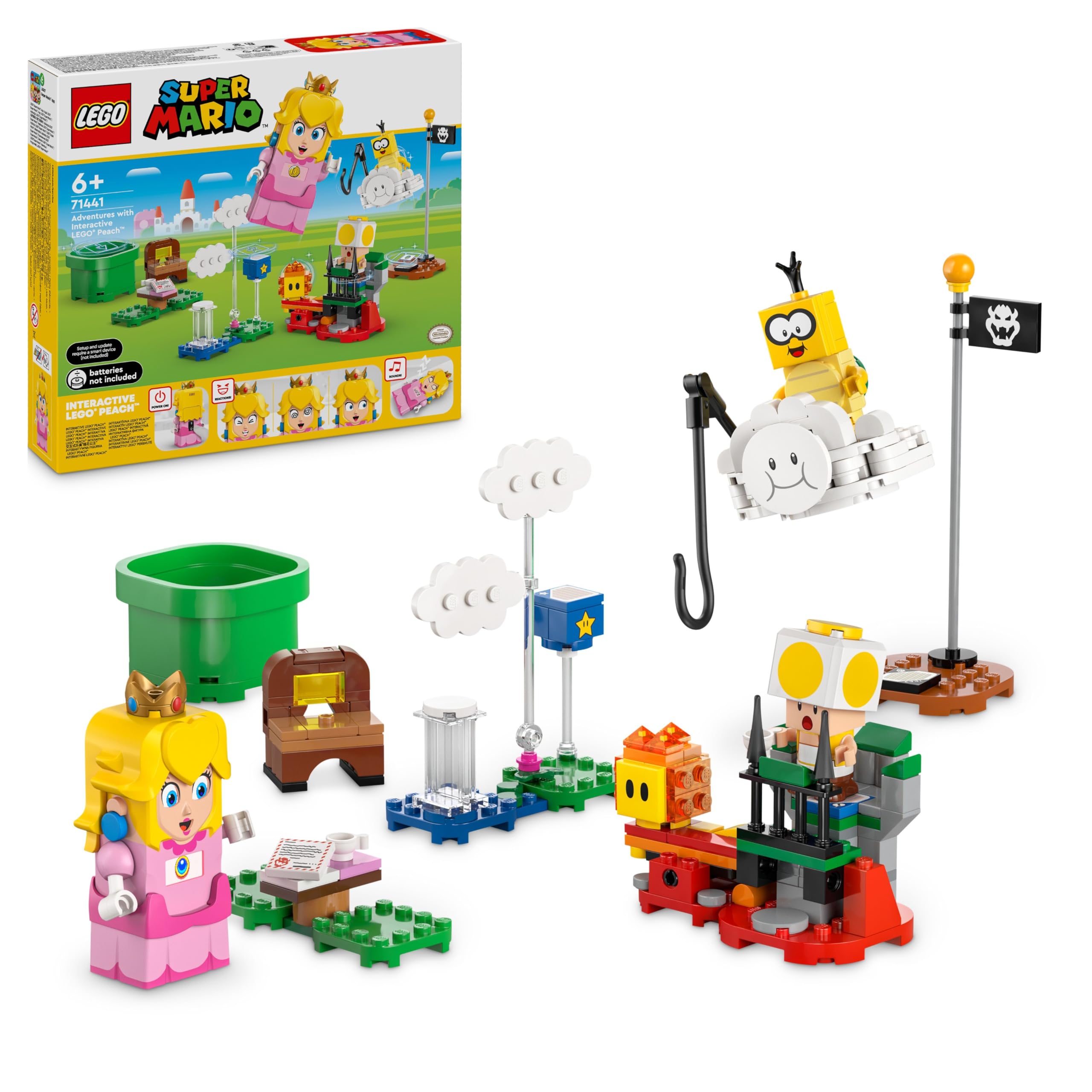 LEGO Super Mario Adventures with Interactive Peach Playset - Building Set for Kids 6+