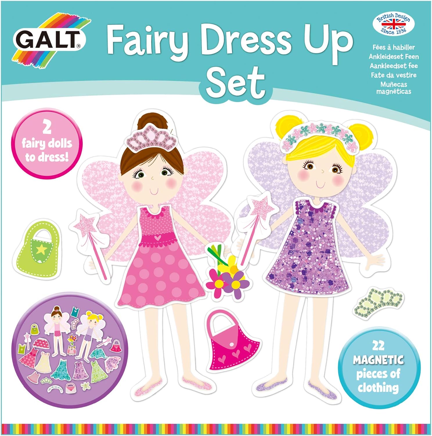 Galt Fairy Dress Up Set - Magnetic Craft Playset for Kids Ages 3+
