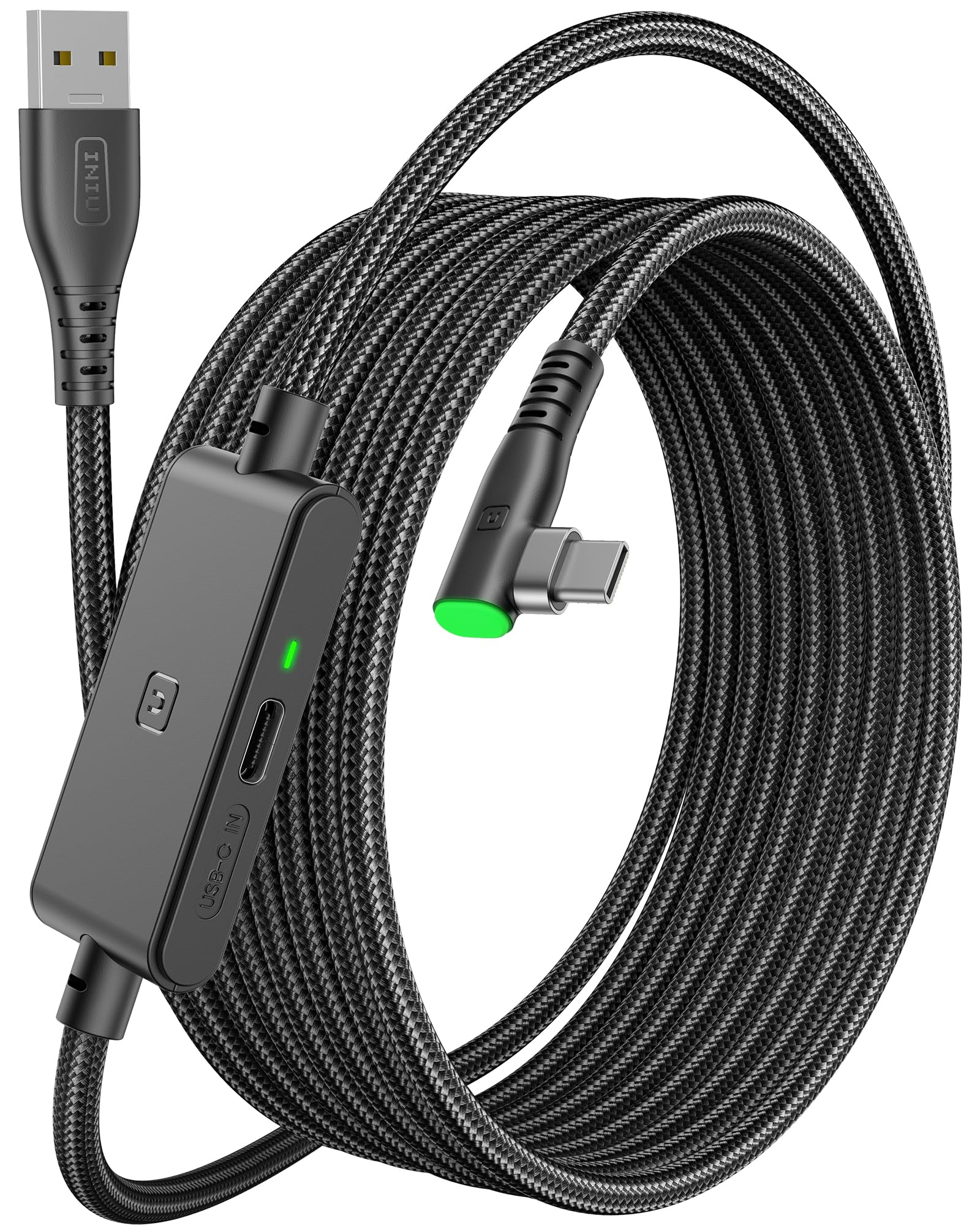 INIU 5M VR Link Cable with Separate Charging Port, USB 3.0 to USB C Cable f