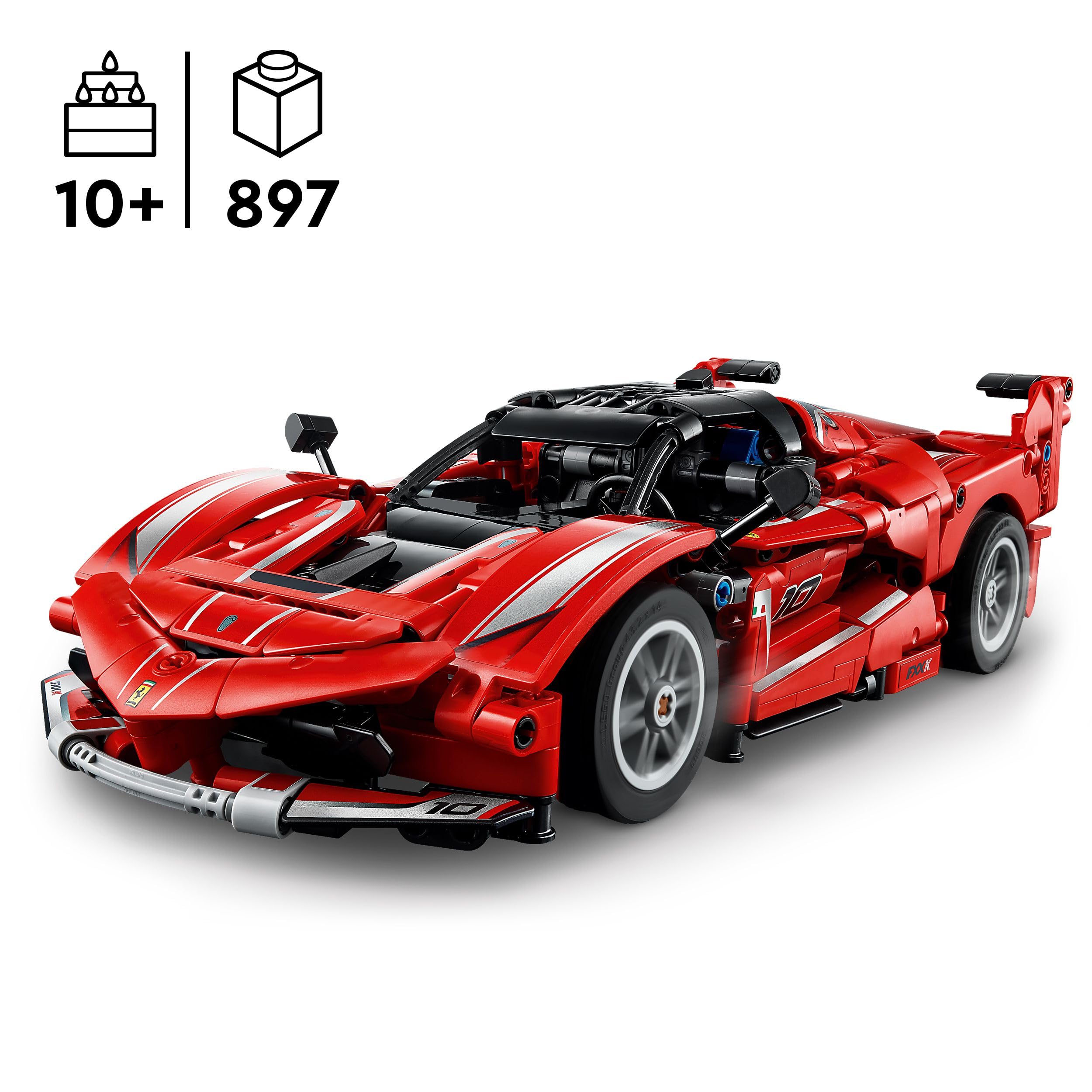 LEGO Technic Ferrari FXX K Buildable Model Car - Realistic Toy with Moving Pistons, Ages 10+ 3